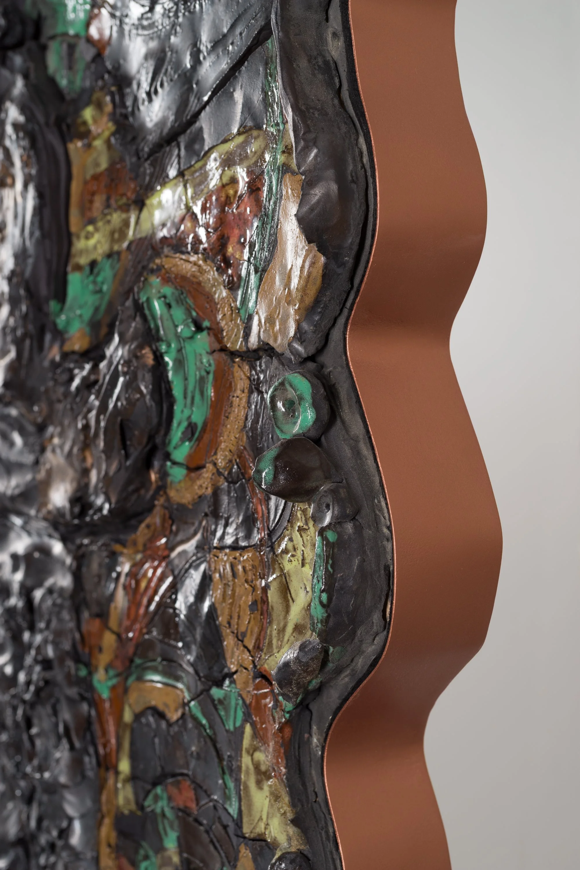 Sculpture 1, ceramic, metal structure, 2024