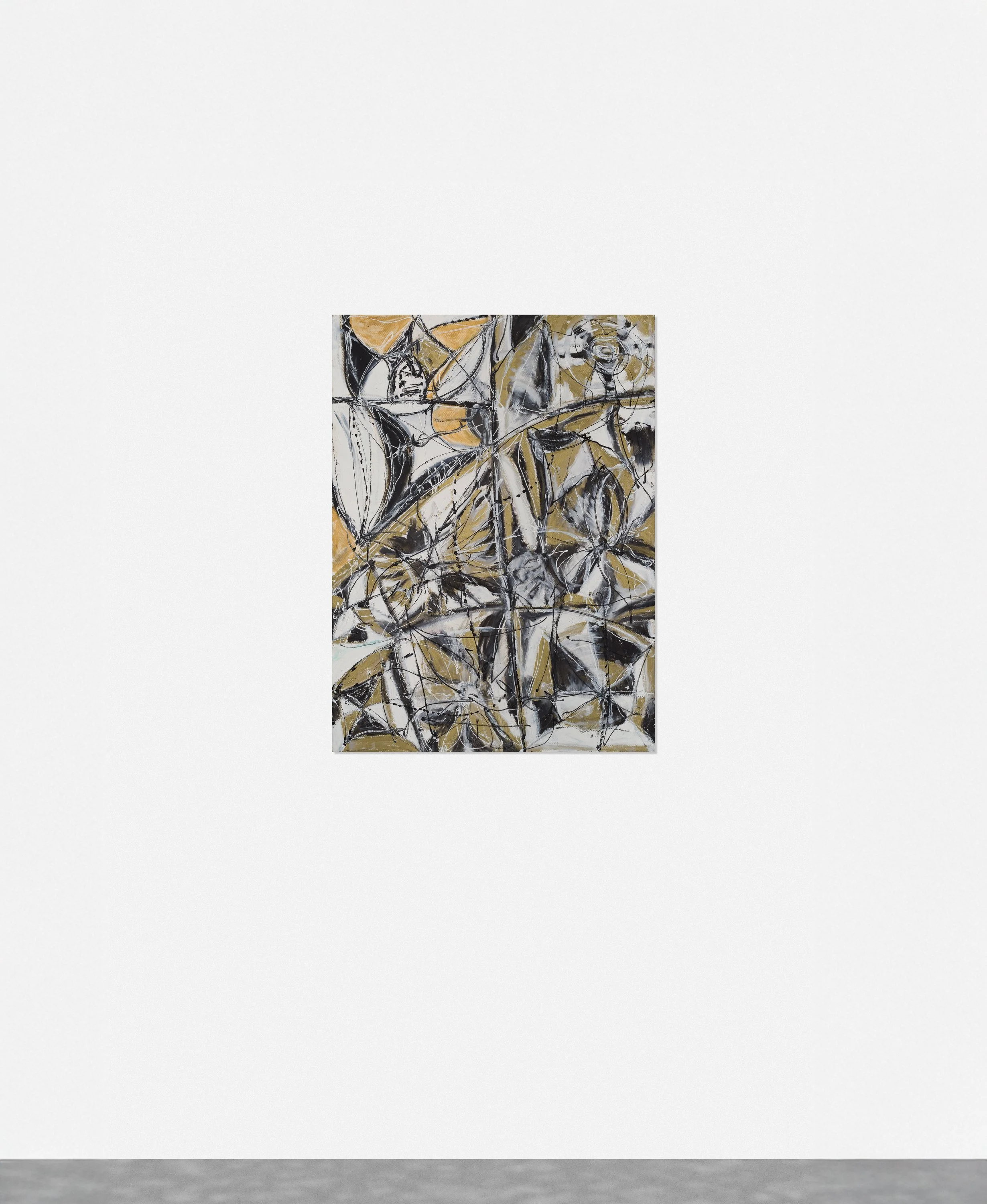 Drawing 2, oil and acrylic on paper, 76 x 56 cm, 2025