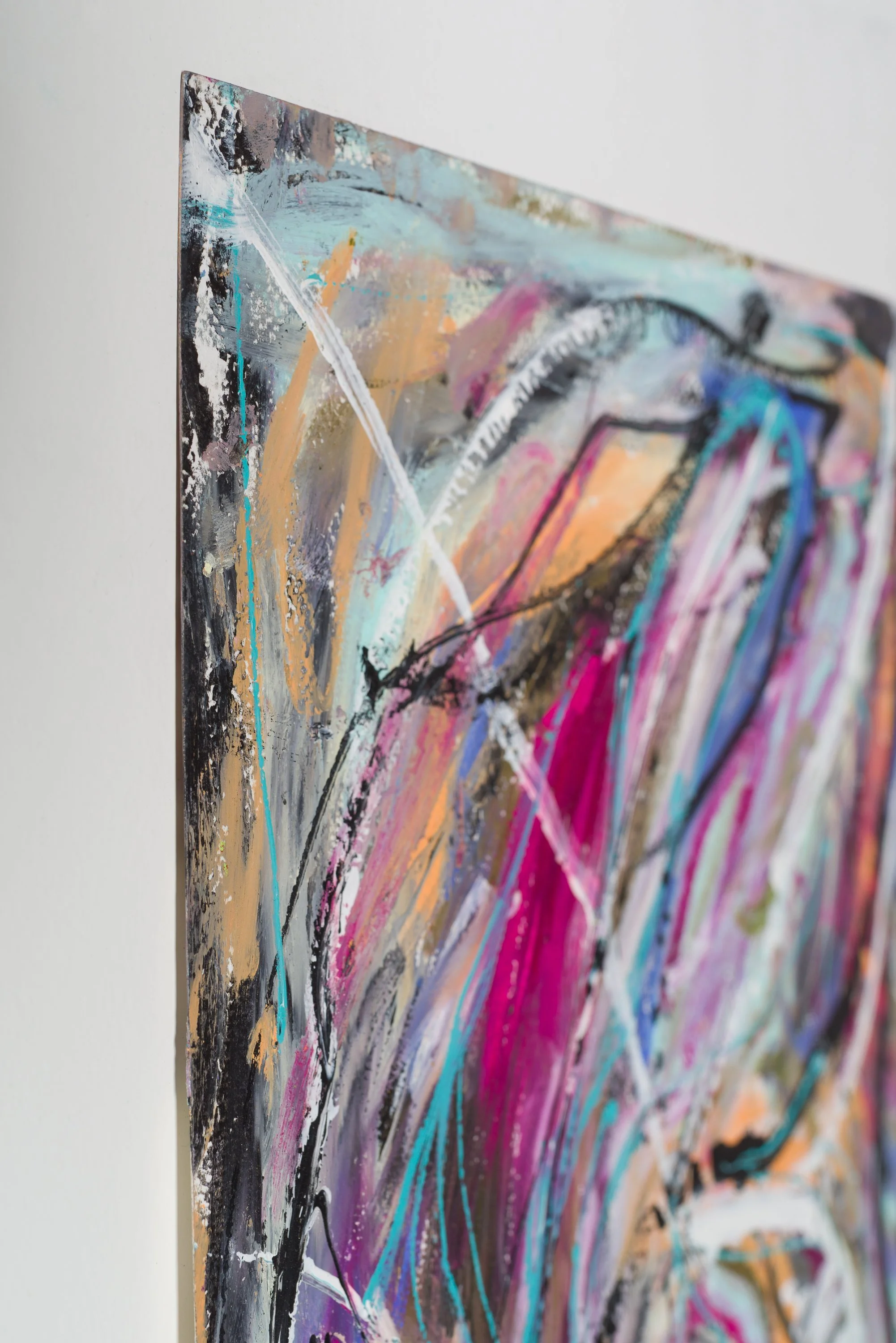 Drawing 11, oil and acrylic on paper, 76 x 56 cm, 2025