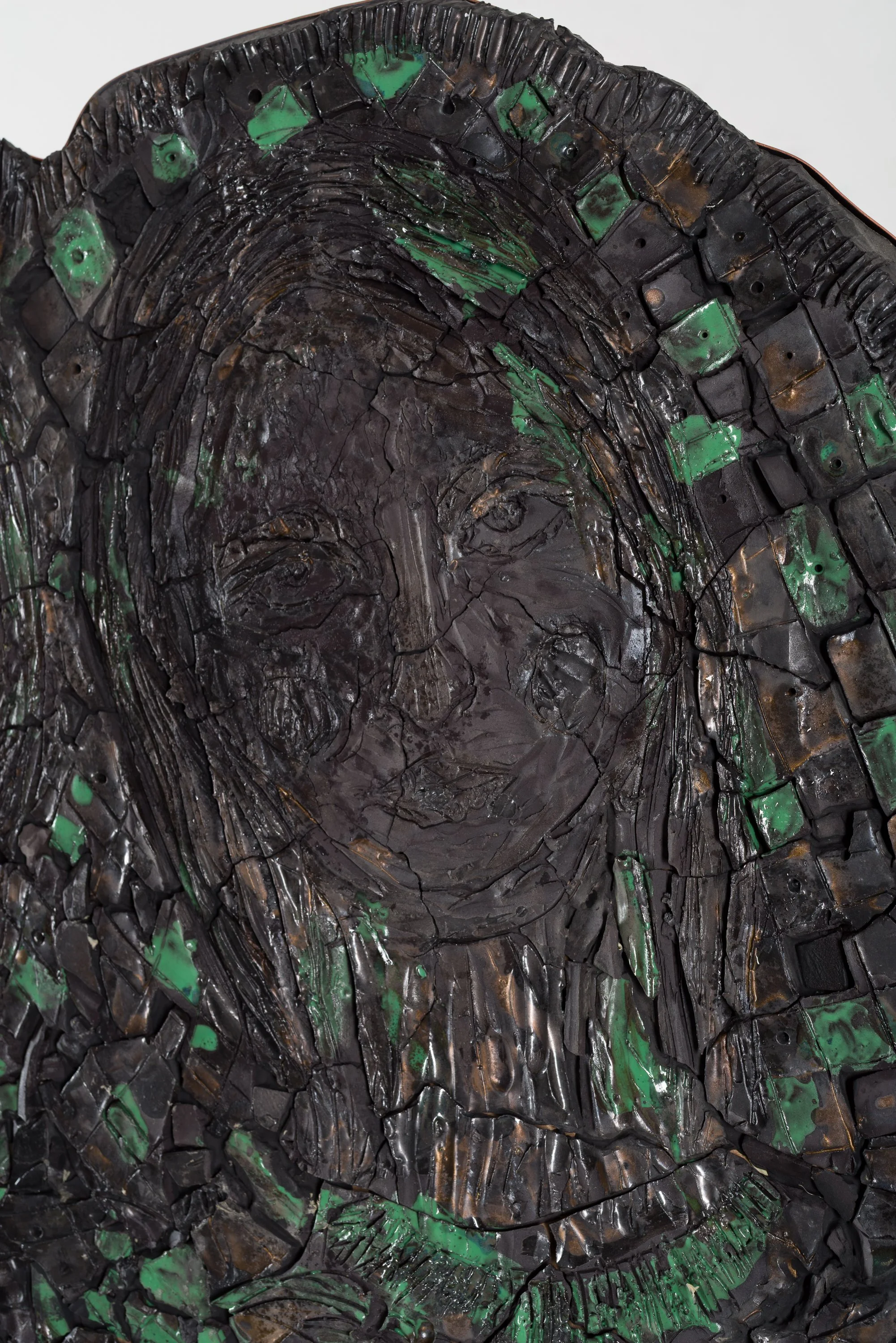 Sculpture 2, ceramic, metal structure, 2024