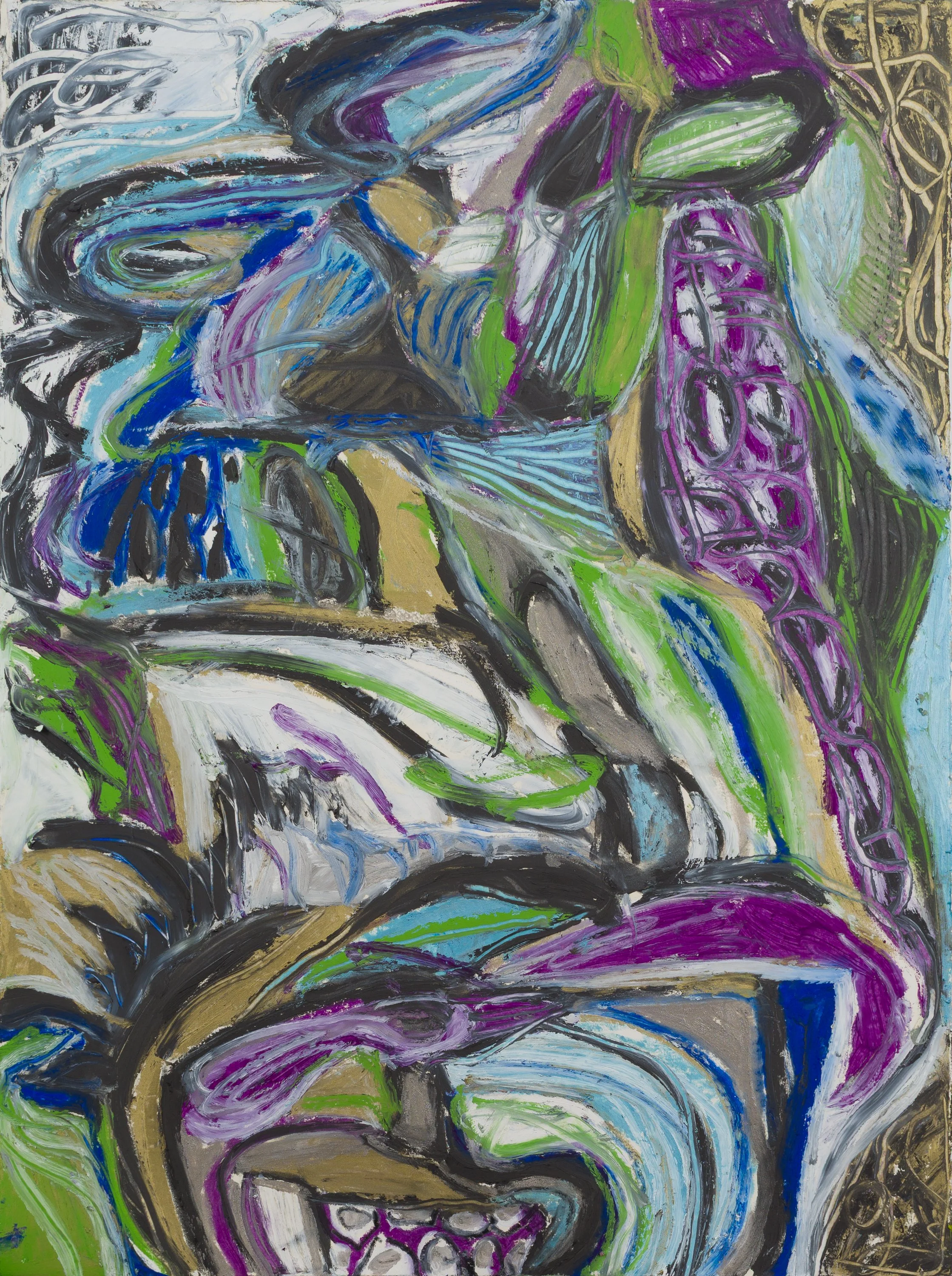 Drawing 14, oil on paper, 76 x 56 cm, 2025
