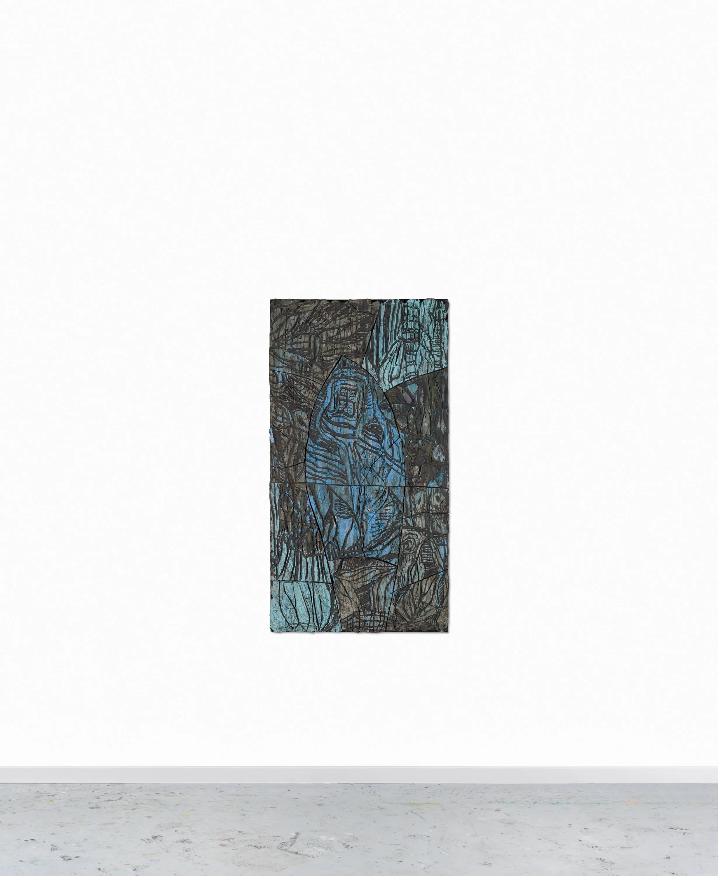 Fresque moyenne 5, céramique, 112 x 60 cm, 2025