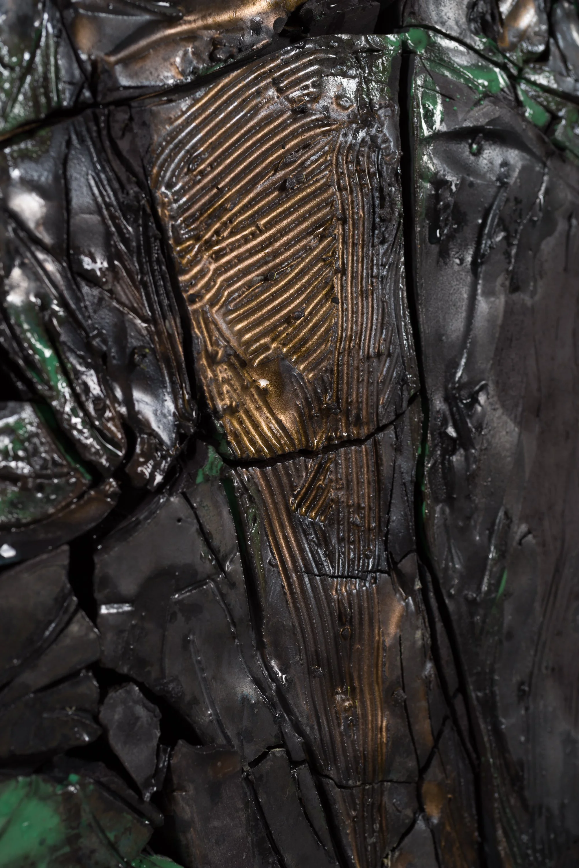 Sculpture 2, ceramic, metal structure, 2024