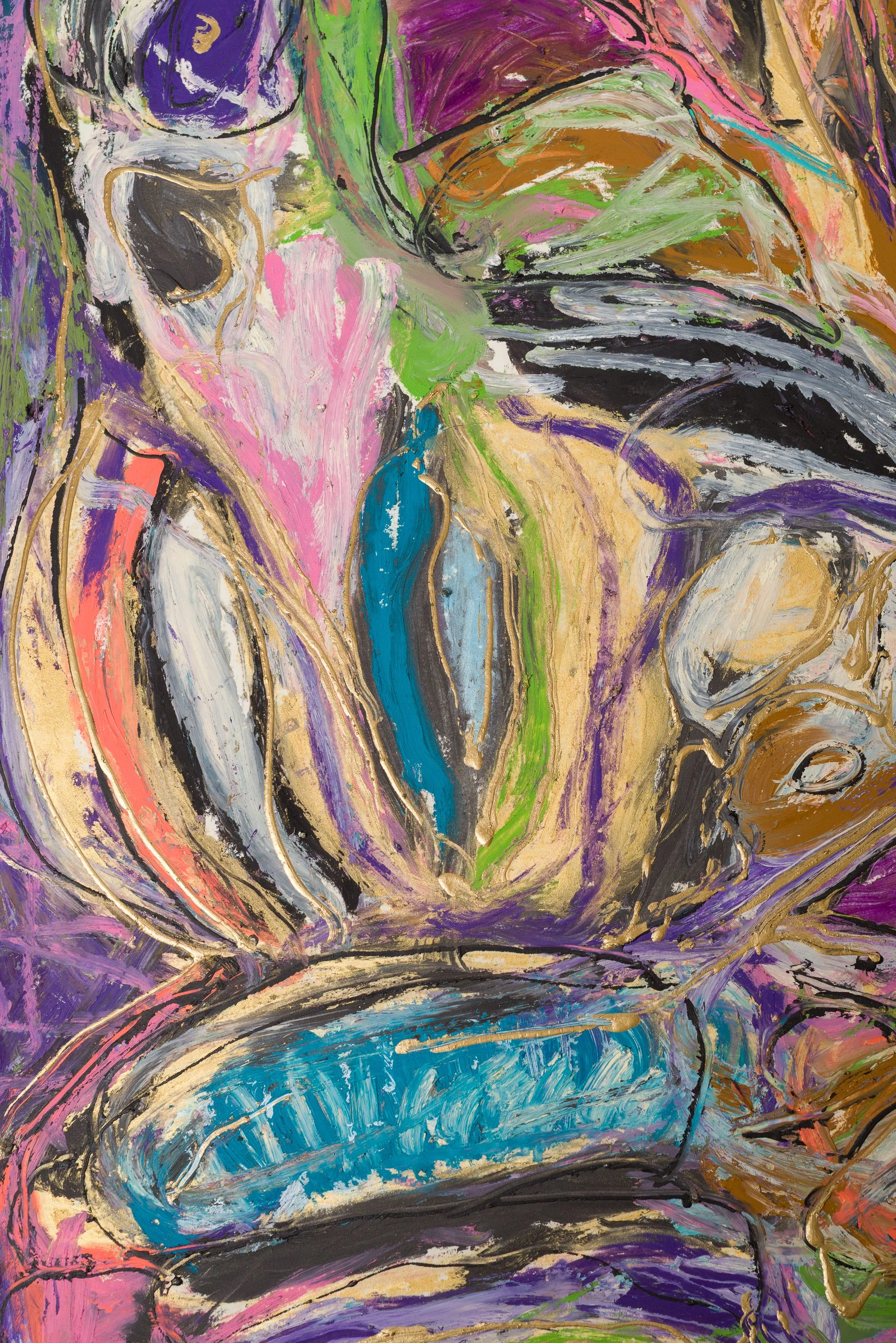 Drawing 16, oil on paper, 76 x 56 cm, 2025