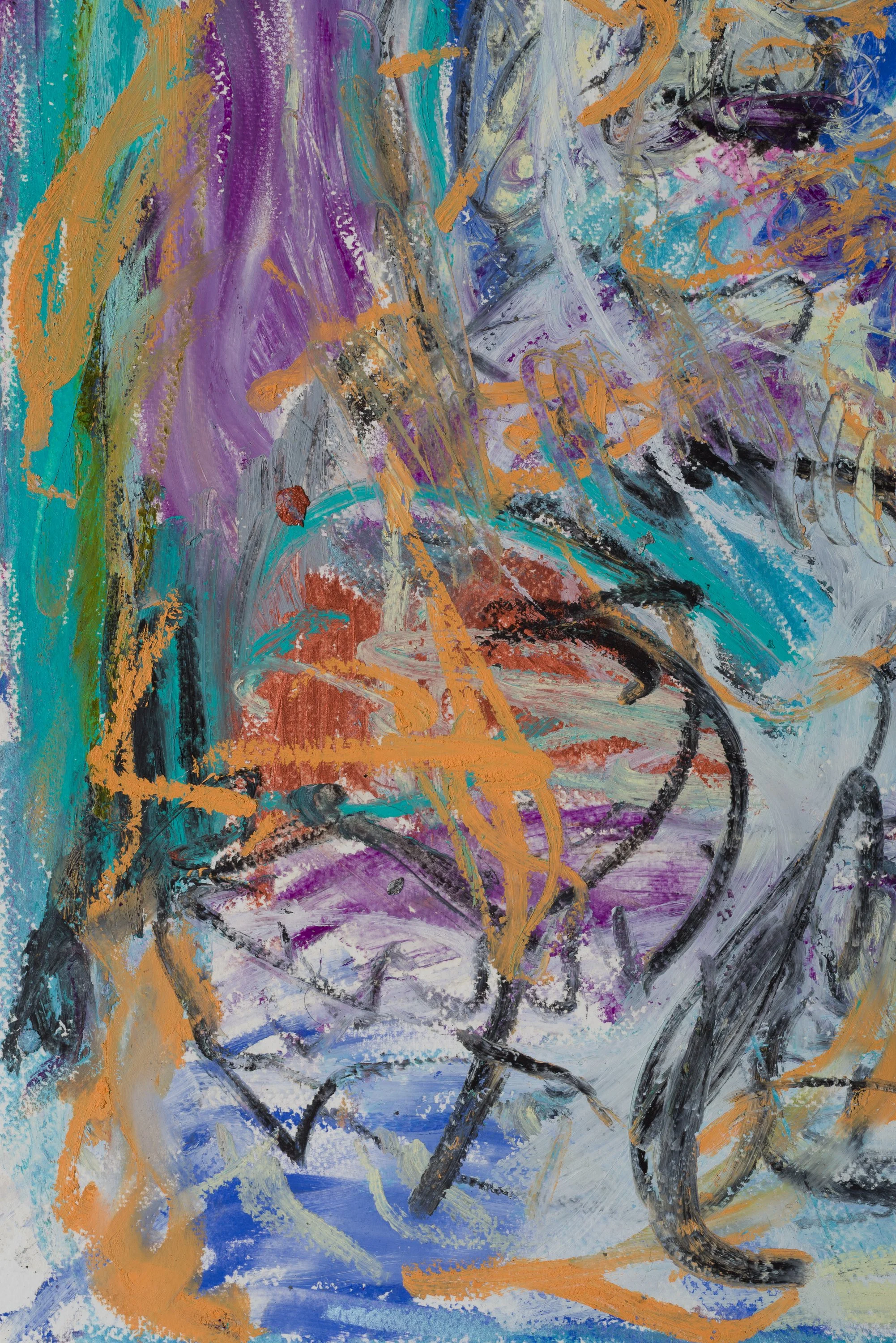 Drawing 1, oil on paper, 76 x 56 cm, 2025