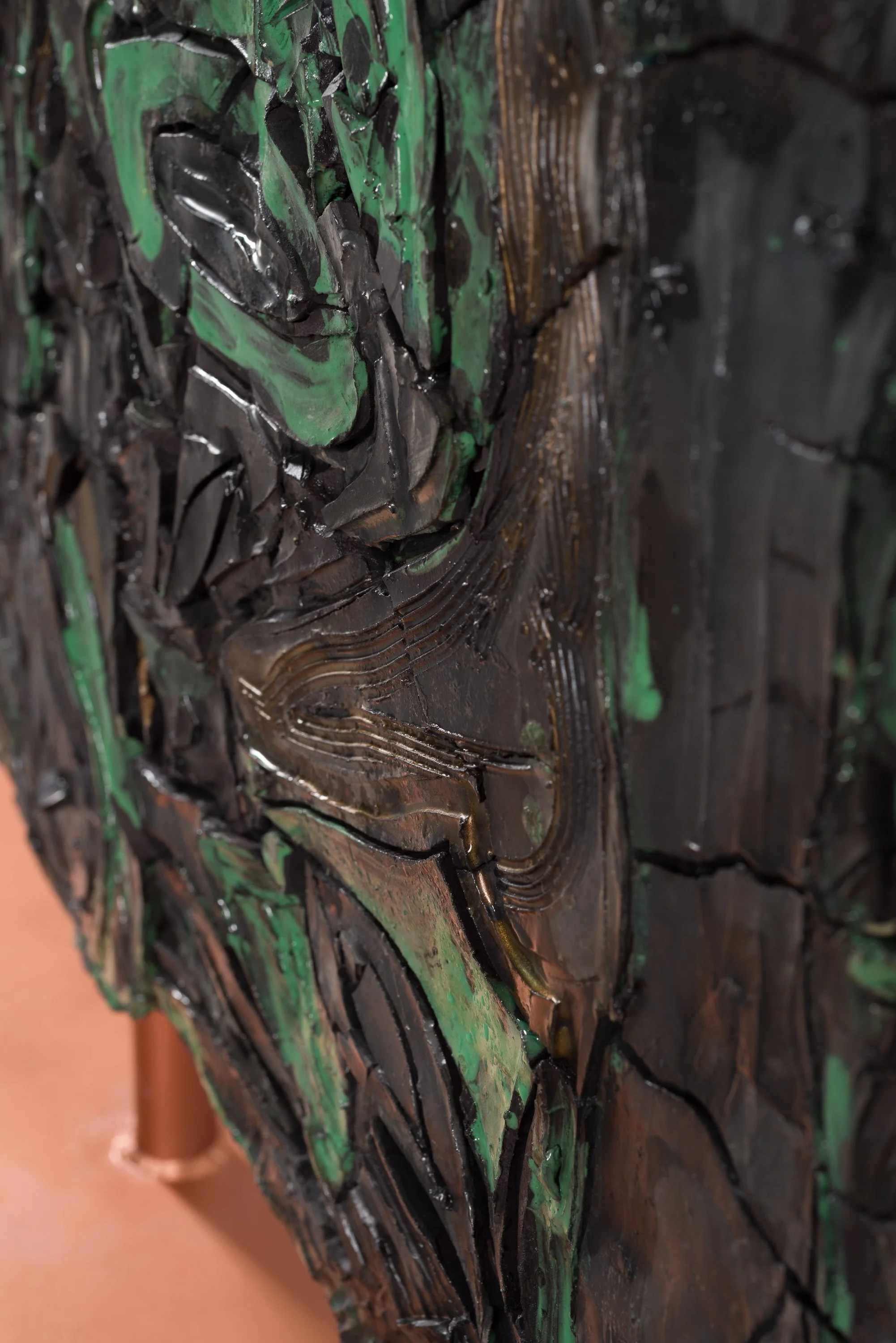 Sculpture 2, ceramic, metal structure, 2024
