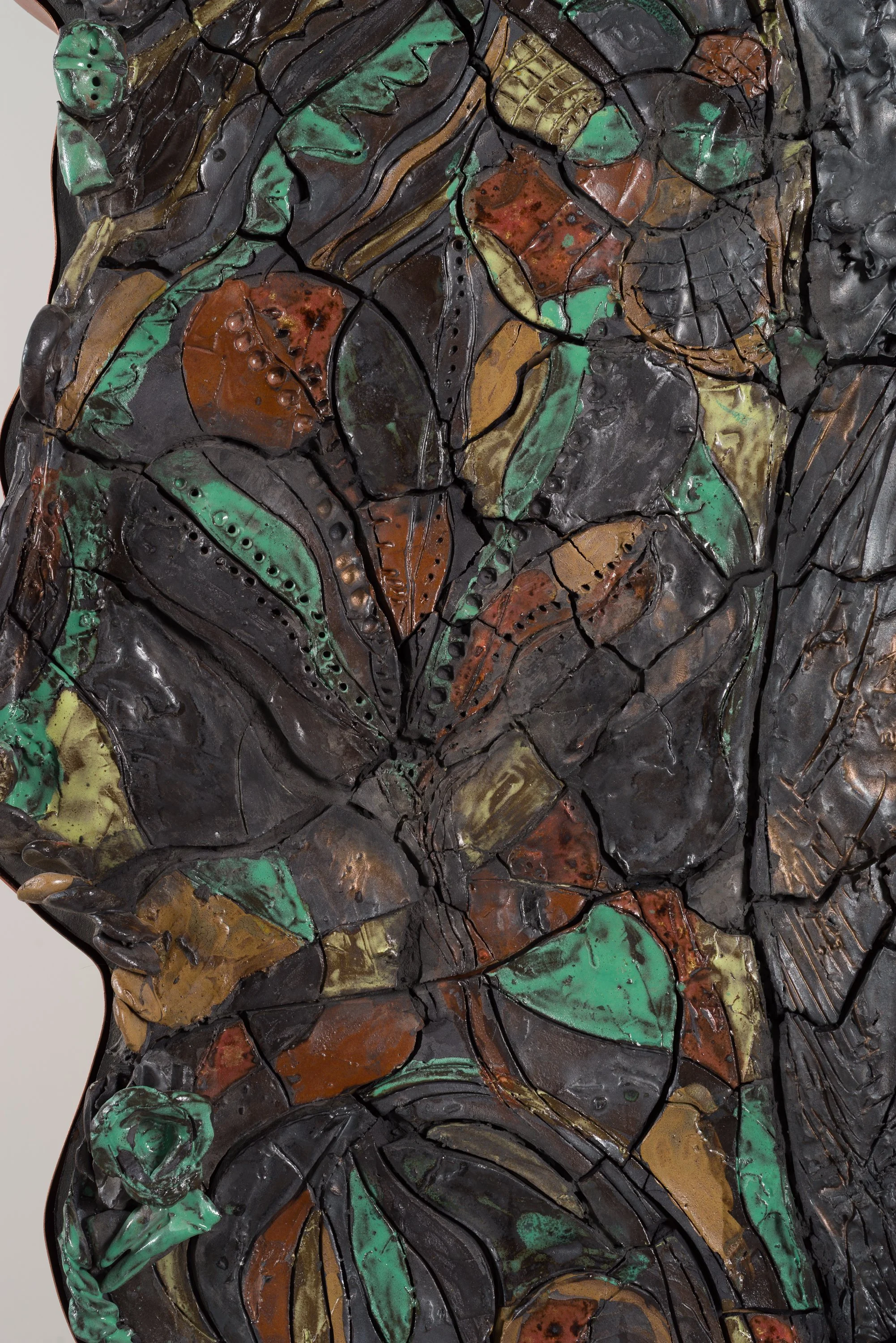 Sculpture 1, ceramic, metal structure, 2024