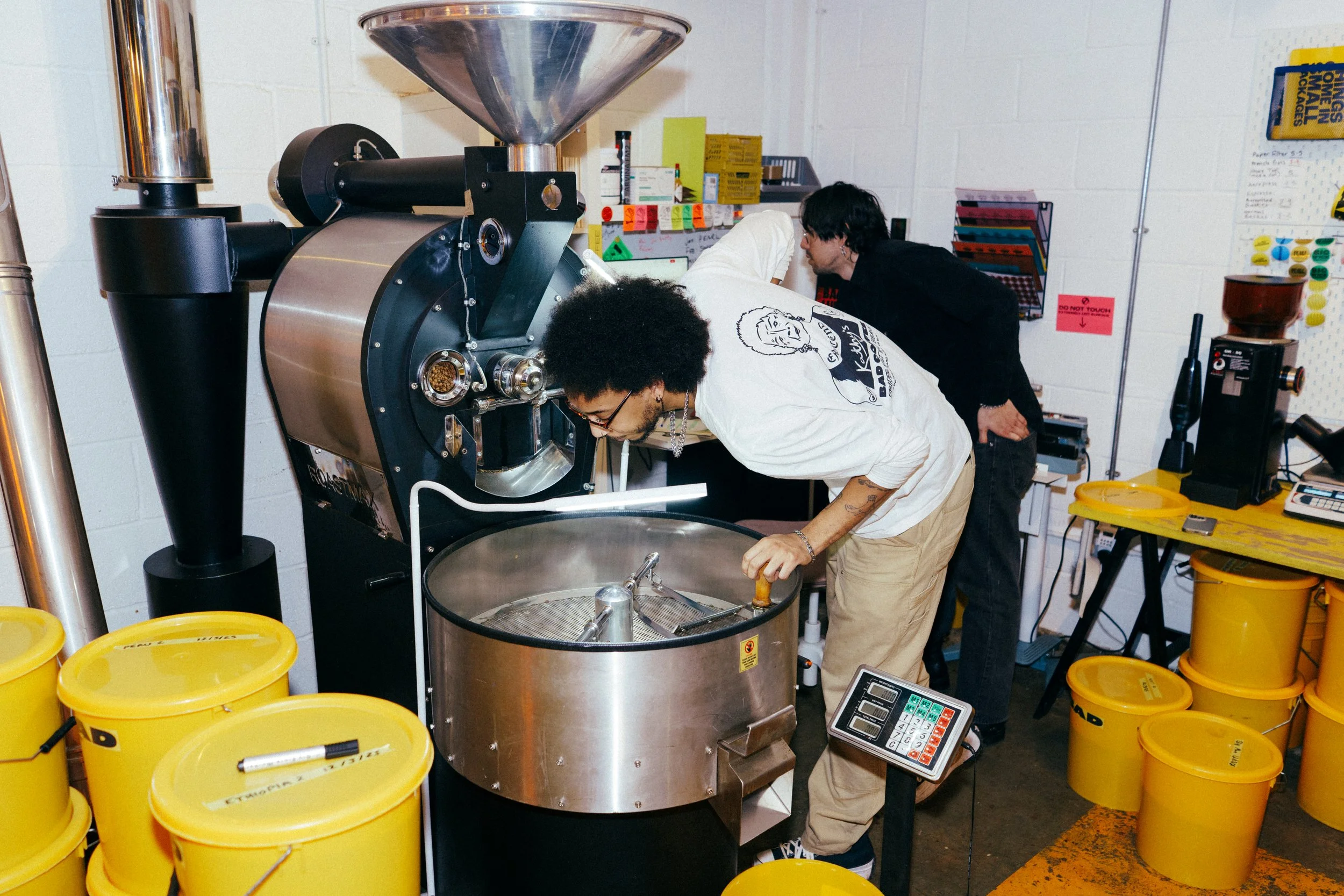 Cas roasting for BAD Coffee in East London