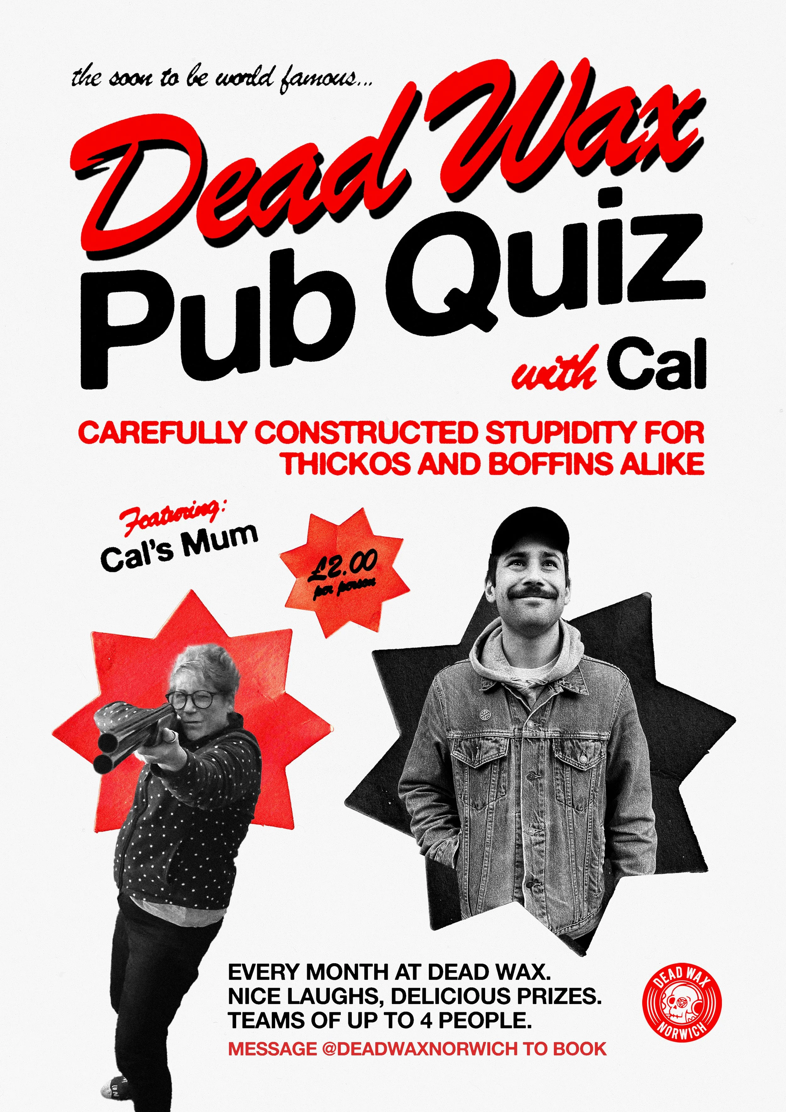 pub quiz featuring cal & his mum