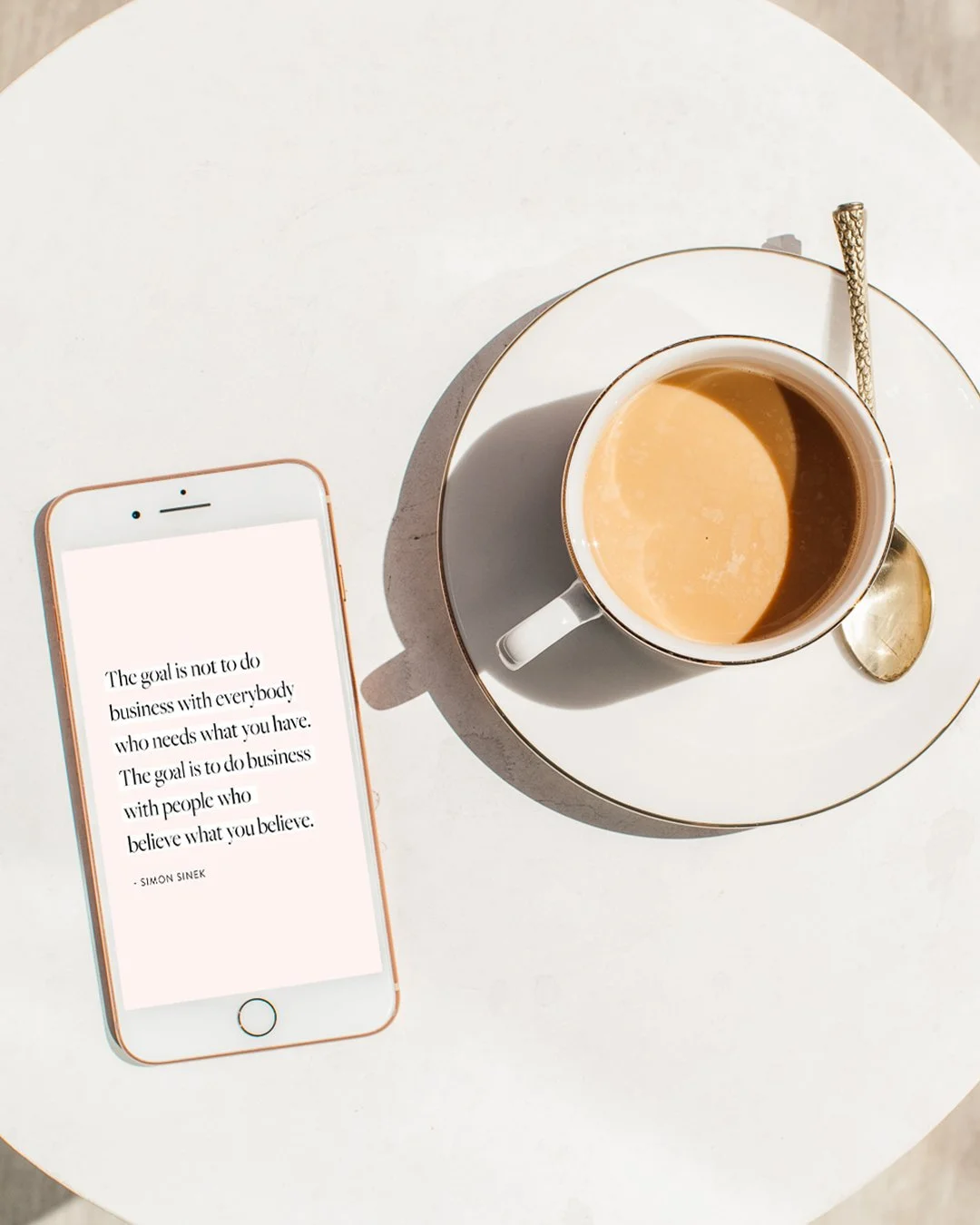 QUOTABLE &quot;The goal is not to do business with everyone who needs what you have. The goal is to do business with people who believe what you believe.&quot; ~ Simon Sinek