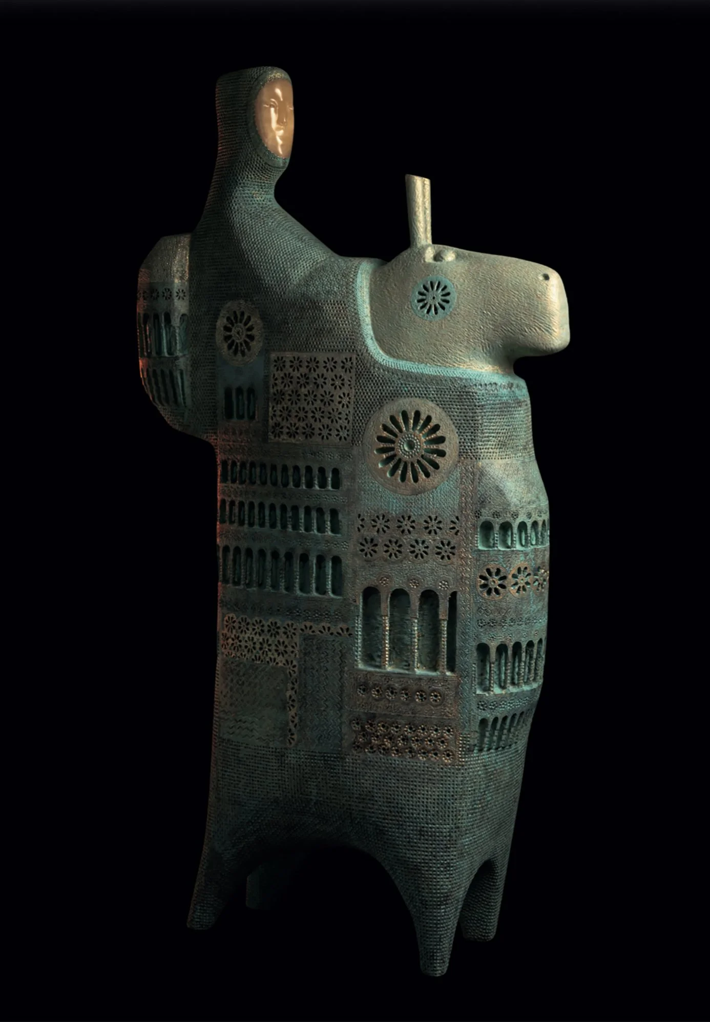 'Equus Sacchari' .
Bronze .
Height - 140cm .
Width - 80cm .
Depth - 80cm .
POA