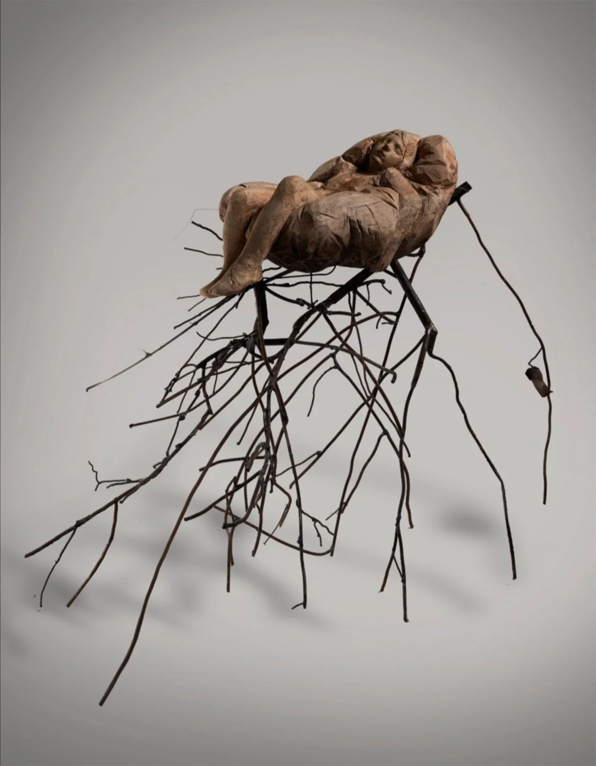'Irupè' .
Wood and iron .
Height - 86cm .
Width - 120cm .
Depth - 70cm .
POA