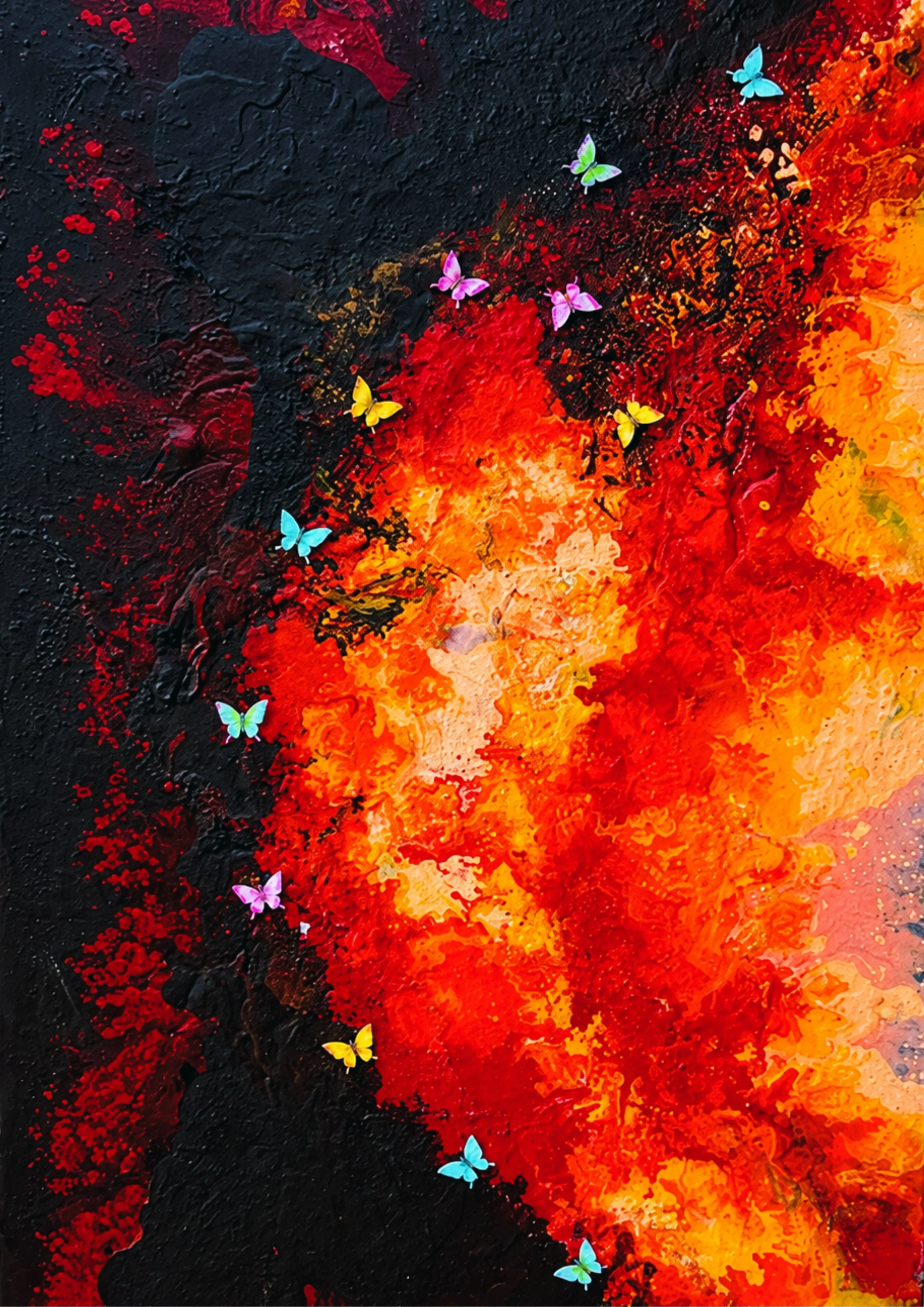 Plum 3570L .
Acrylic and mixed media .
Height - 84.1cm .
Width - 59.4cm .
POA