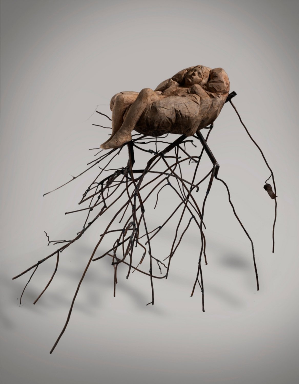 'Irupè' .
Wood and iron .
Height - 86cm .
Width - 120cm .
Depth - 70cm .
POA