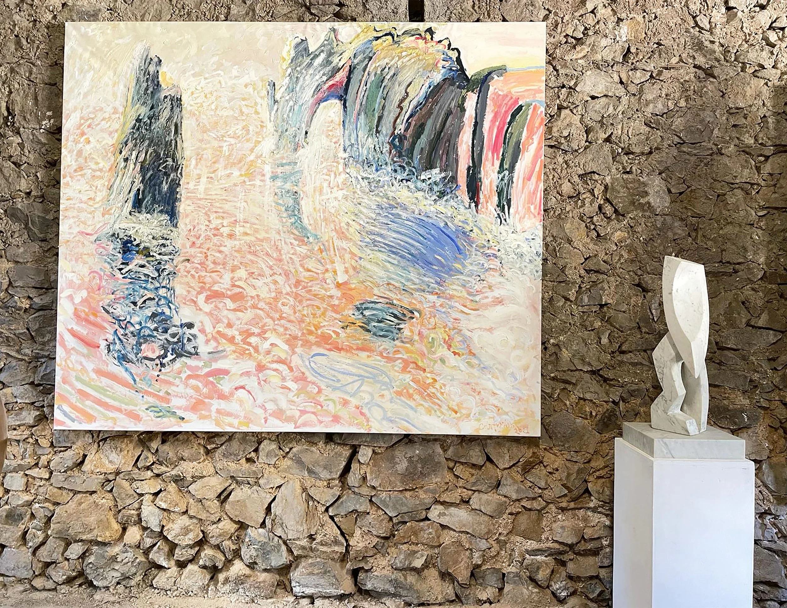 'Étretat Sea Study' .
Oil on linen .
Height - 202cm .
Width - 237cm .
POA