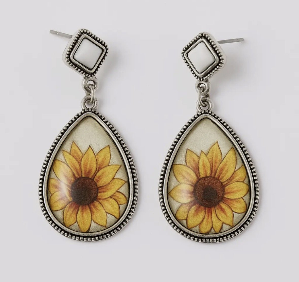 In A Field of Sunflowers Drop Western Fashion Earrings