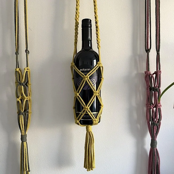 Macrame Water or Wine Bottle Holder Workshop