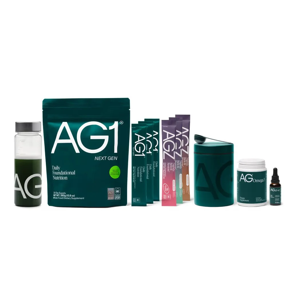 product line of AG1 a recommended supplement line from Summit Health