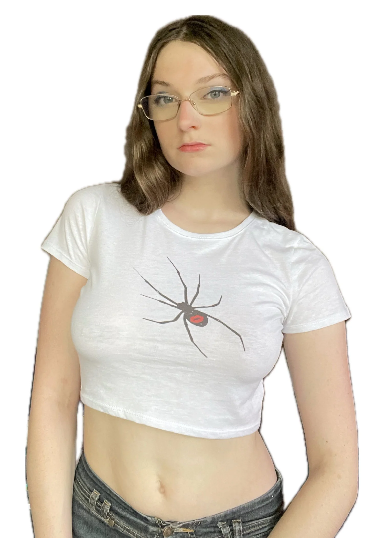 Women's Black Widow Crop Top