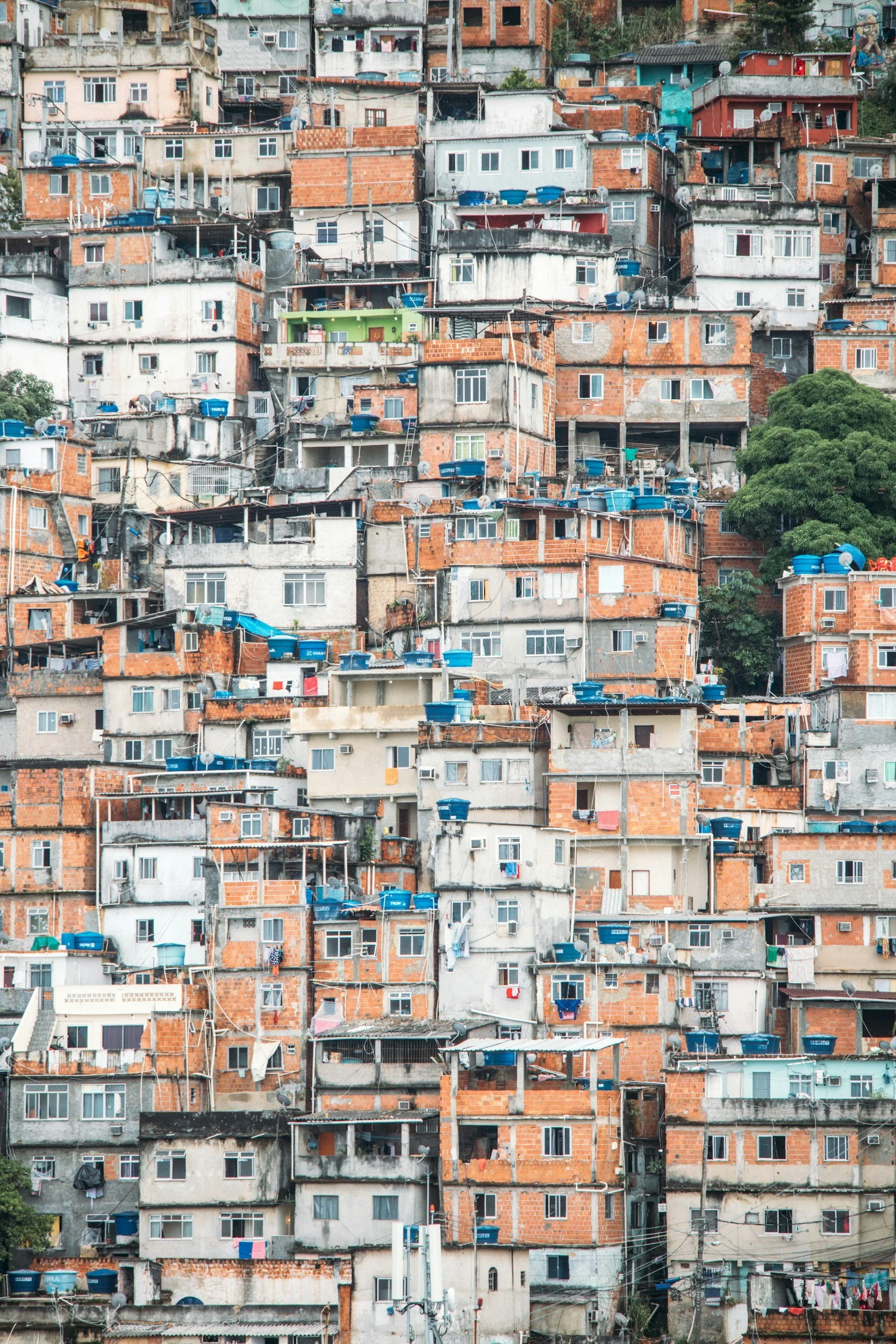 Crowded favelas