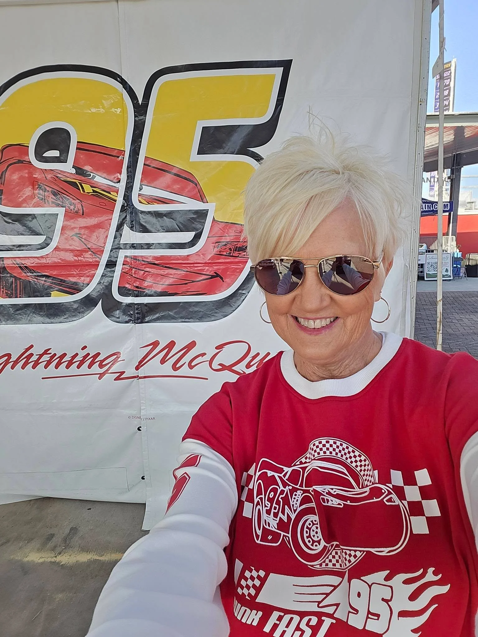 &ldquo;Ka-Chow!&rdquo; ⚡ &mdash; Lightning McQueen

Lightning wasn&rsquo;t too happy he had to stay home&hellip; but I wore his shirt today to honor him.

Then I walk into the pits at Daytona and find a 20th Anniversary tribute to him.

And this time