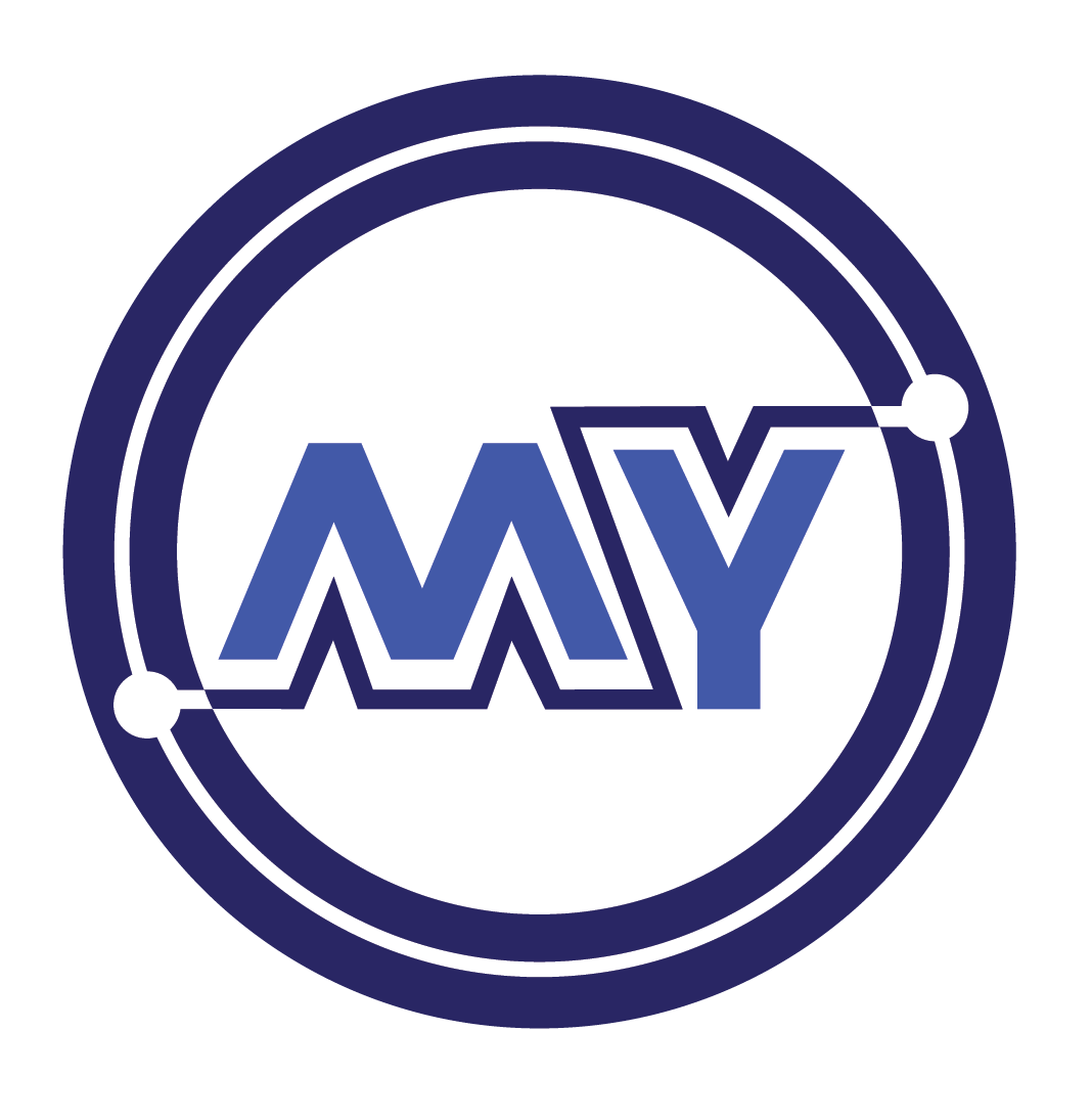A logo with the text "WWY" enclosed in a circular design with orbit-like circles around it, in blue and white colors.