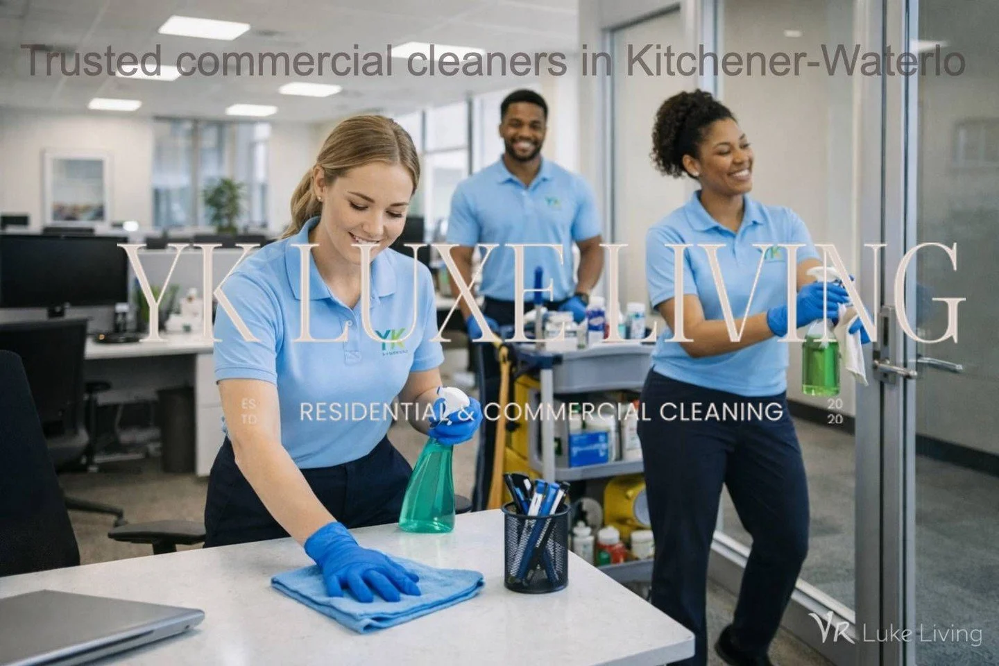 We provide professional commercial cleaning services in Kitchener-Waterloo for offices, medical clinics, retail spaces, and professional facilities that require consistent, high-quality cleaning.

Our office cleaning and janitorial services are custo