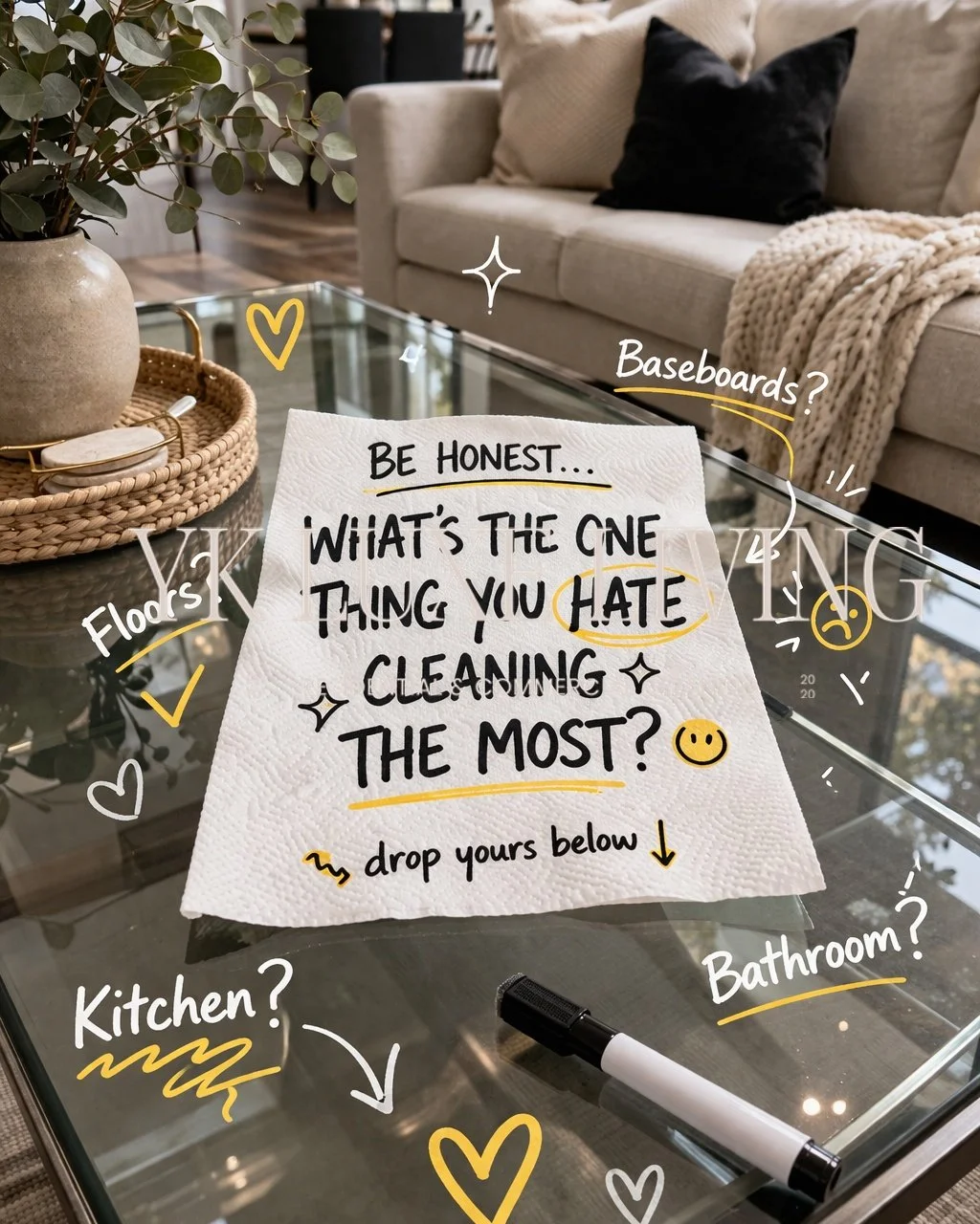 Be honest 👀
what&rsquo;s the ONE thing you hate cleaning the most?

Floors?
Bathrooms?
That one random spot that never looks clean? 😅

For me: 
I hate cleaning things that already look clean 😂

Like,  why am I wiping this again??
It looks  the sam