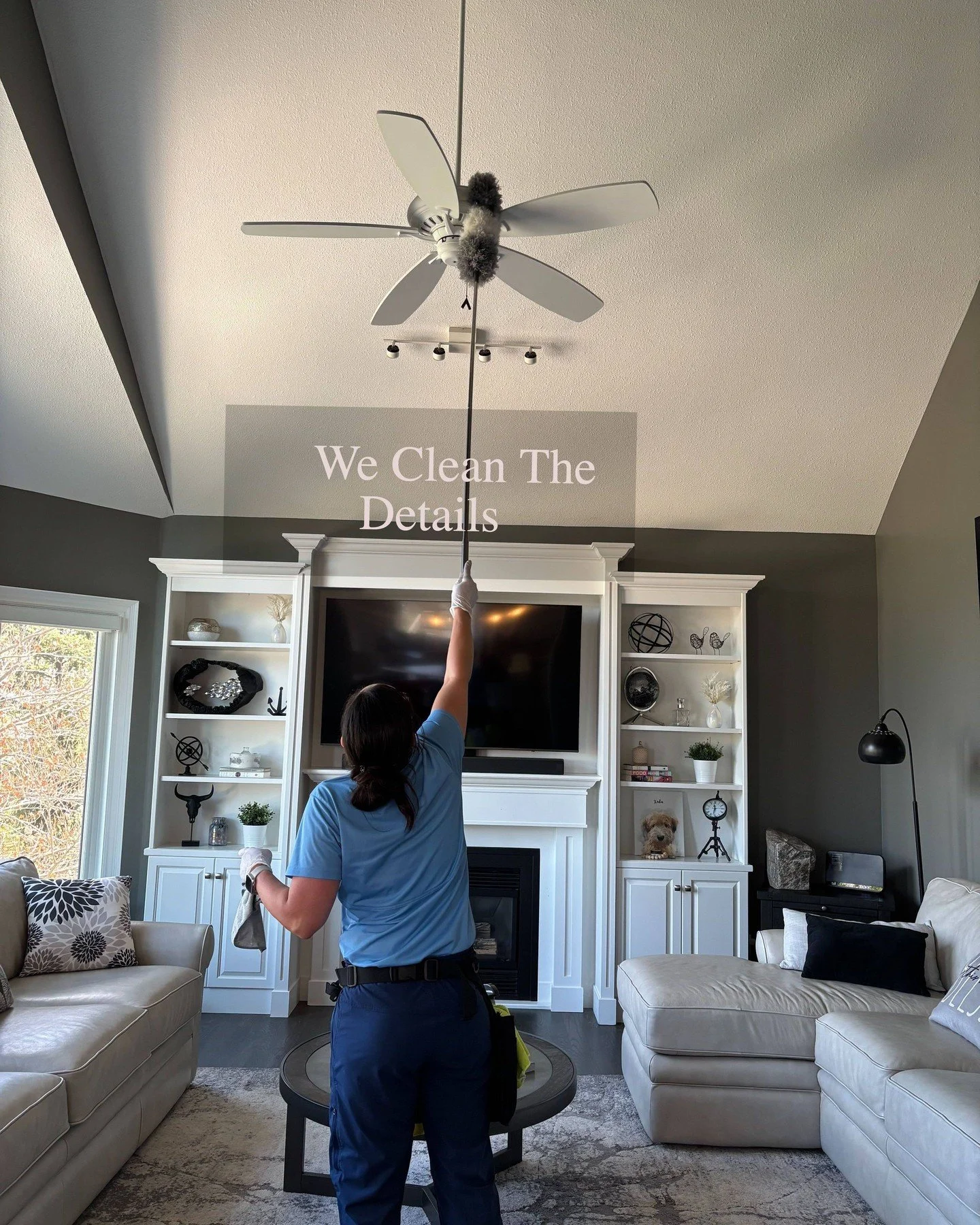 Dust doesn&rsquo;t stop at eye level &mdash; and neither do we.

At YK Luxe Living Cleaning Services, we clean the details many companies overlook, including ceiling fans, high ledges, vents, and hard-to-reach areas.

Professional residential cleanin