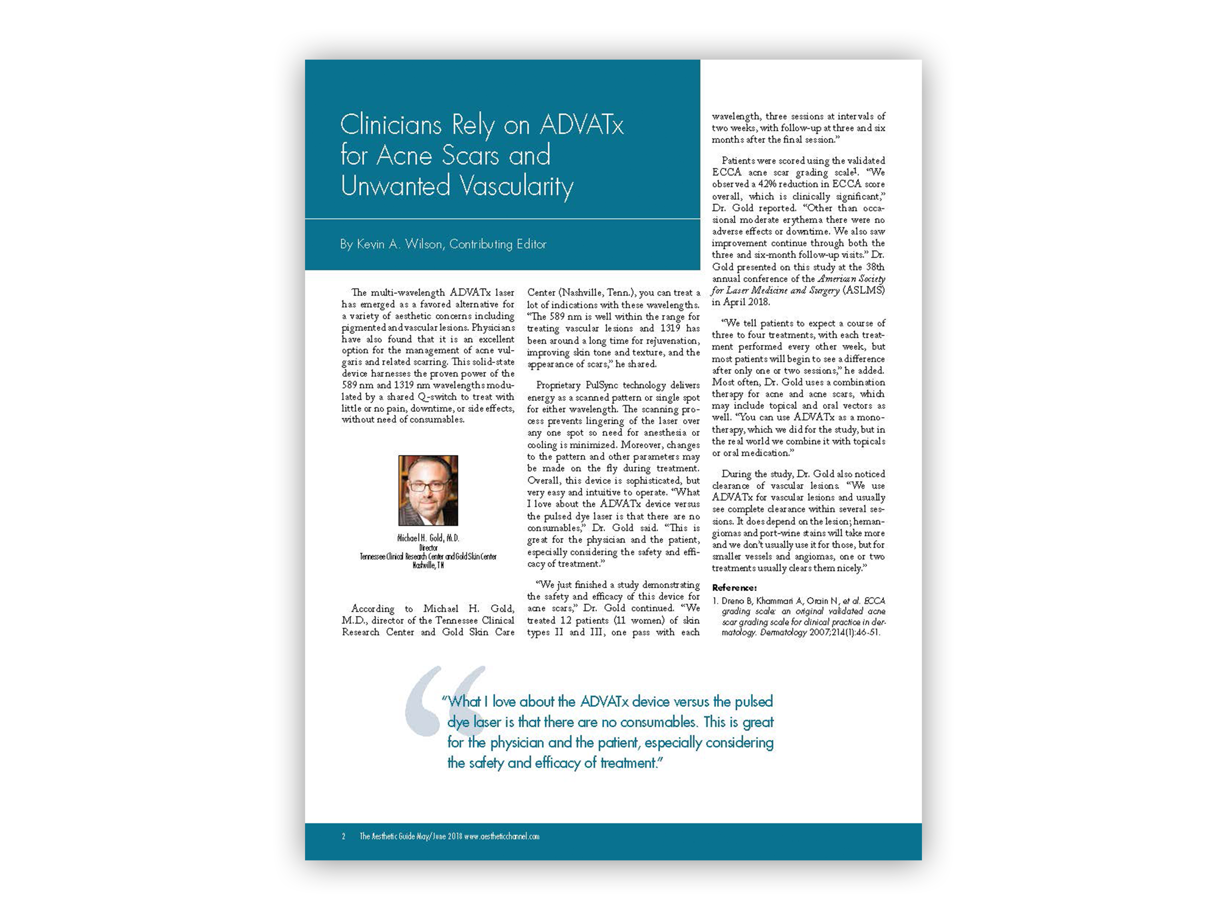 Clinicians Rely on ADVATx® for Acne Scars and Unwanted Vascularity