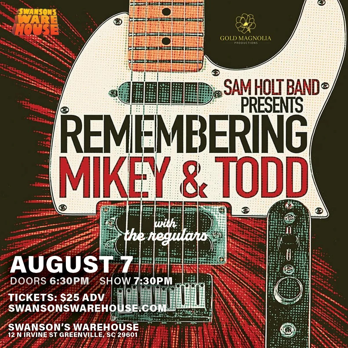 Gold Magnolia & Sam Holt Band Presents: Remembering Mikey with The Regulars