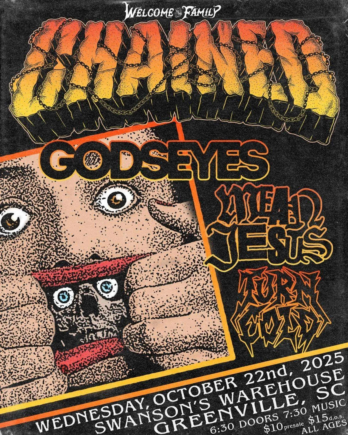 WTTF Presents : Chained W/ Godseyes, Mean Jesus, & Turn Cold