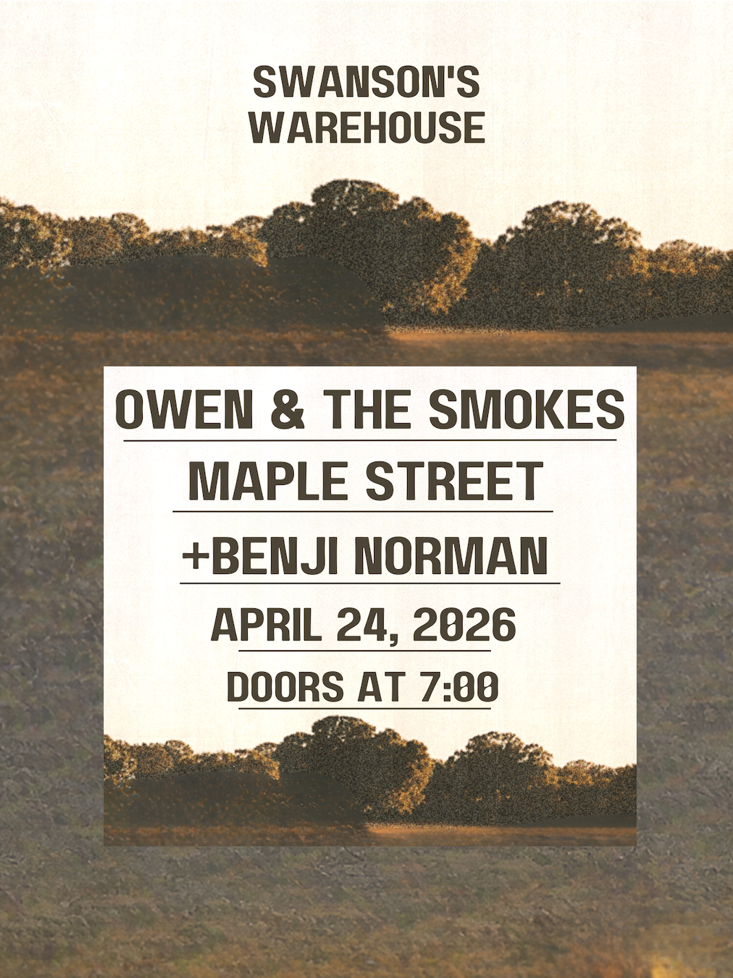 The Maple Street Band w/ Owen & the Smokes + Benji Norman
