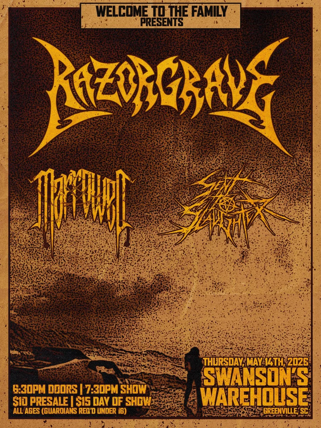 WTTF Presents: Razorgrave w/ Marrowed & Sent to Slaughter