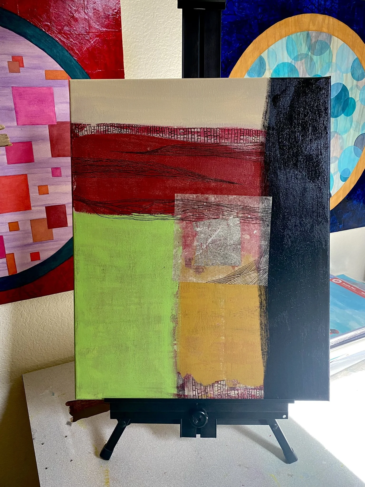 The Masculine Familiar - 16" x 20" - Acrylic & mixed media on canvas (unframed) 2025