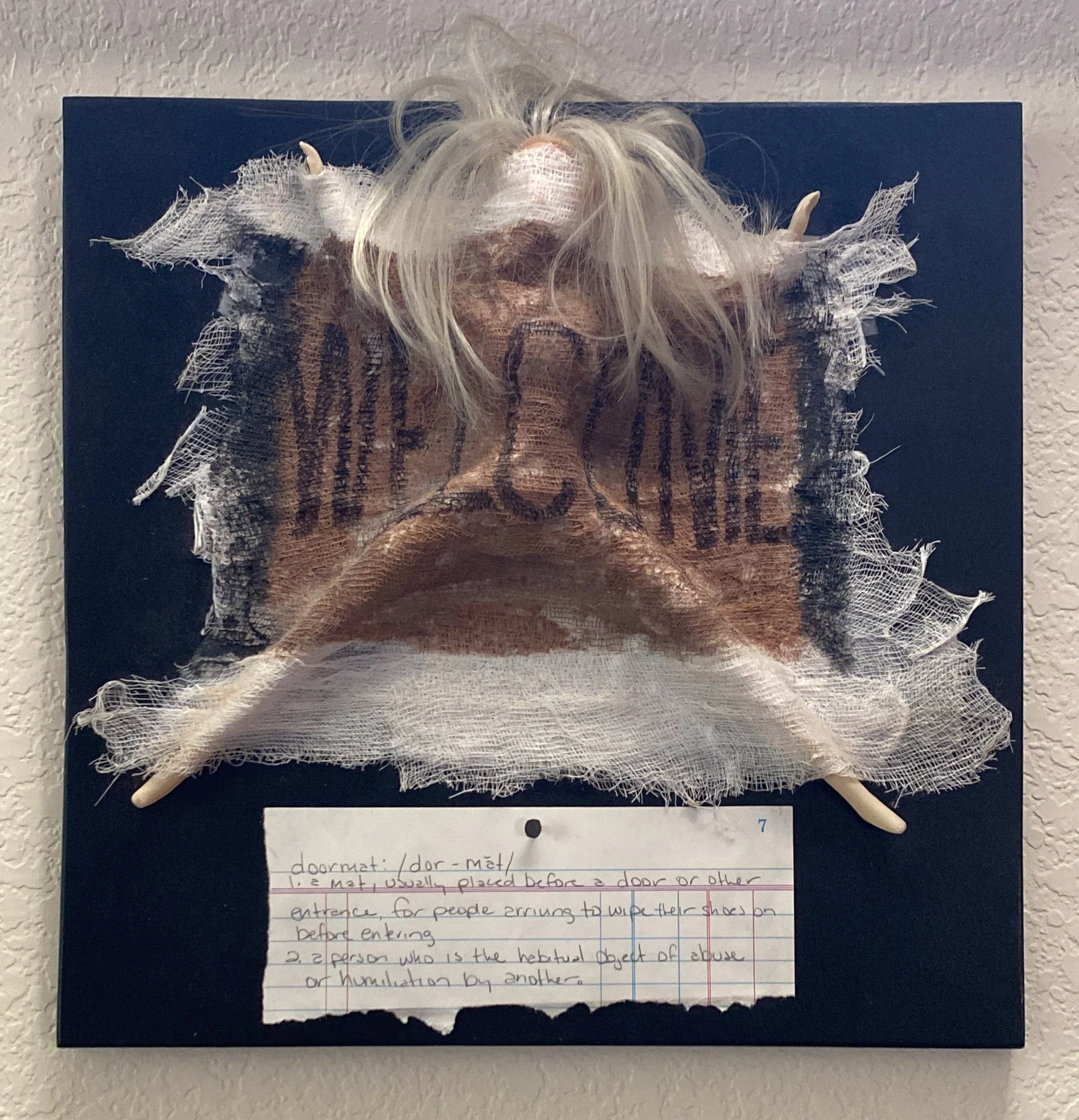 Doormat Barbie - 12" x 12" - $288 (commissions available)