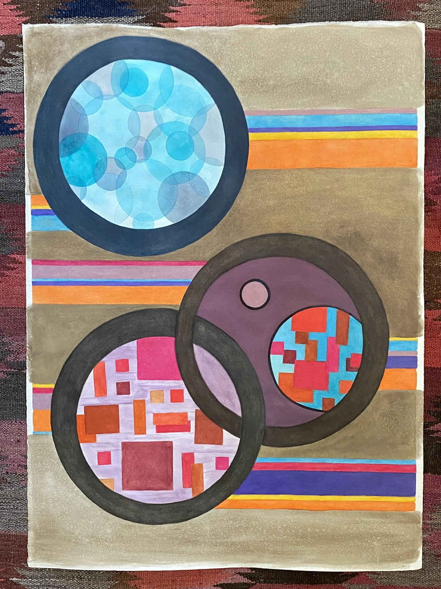 The Combo - 22" x 32" - Oil pastel & acrylic on paper (unframed) 2025