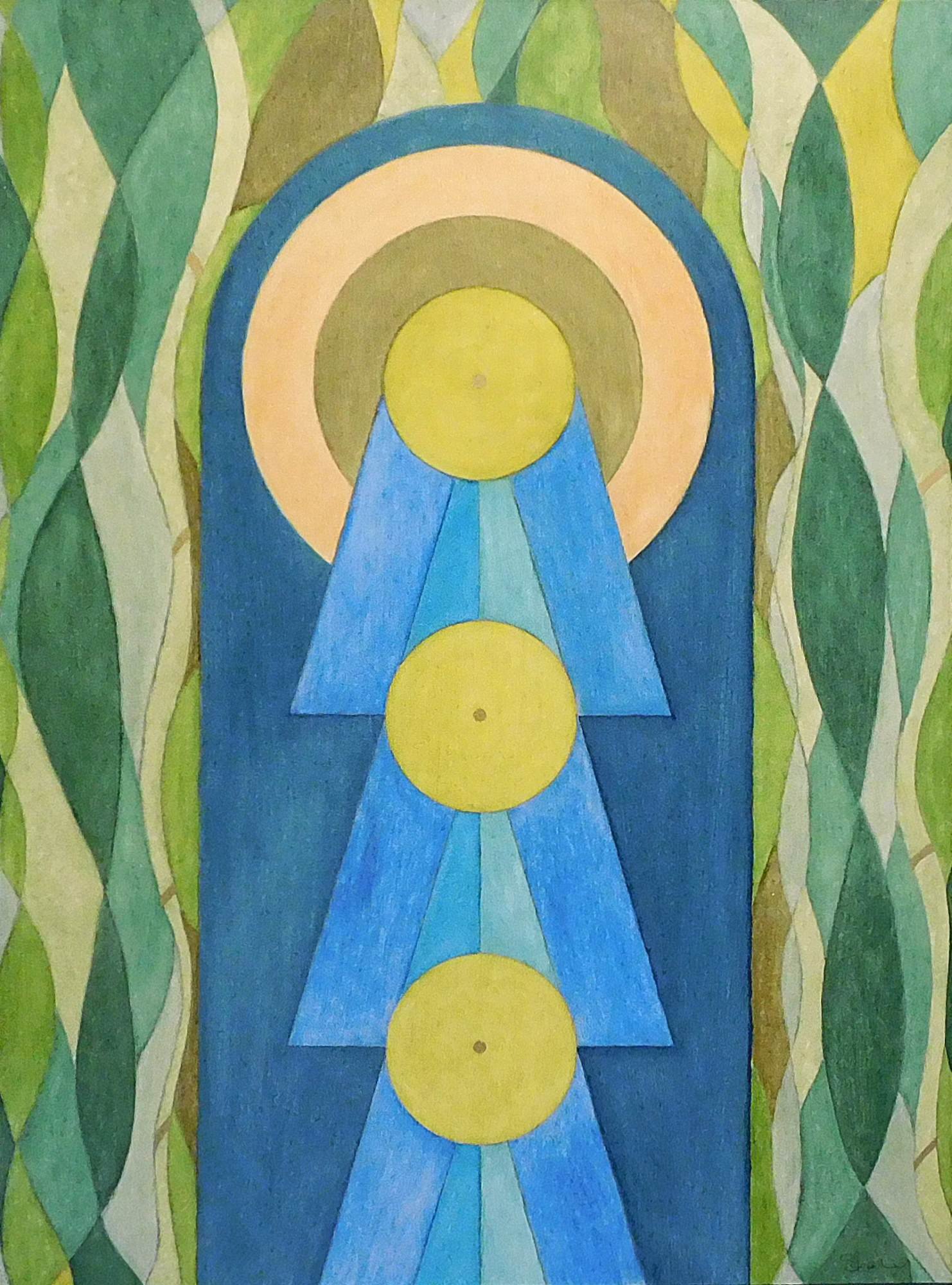 Ascension - 18" x 24" - Oil pastel on board 2024- $964 framed