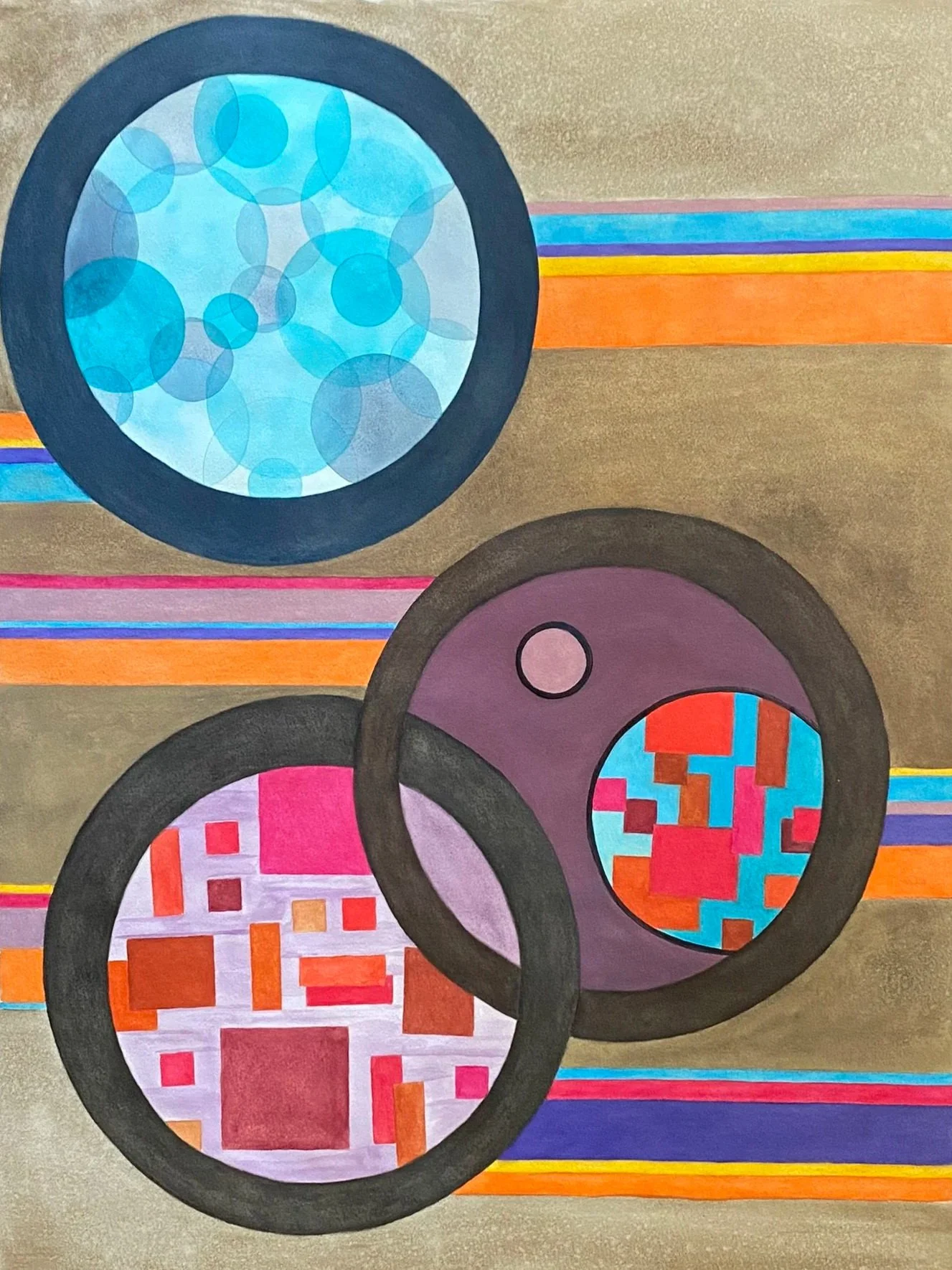 The Combo - 22" x 32" - Oil pastel & acrylic on paper (unframed) 2025- $600