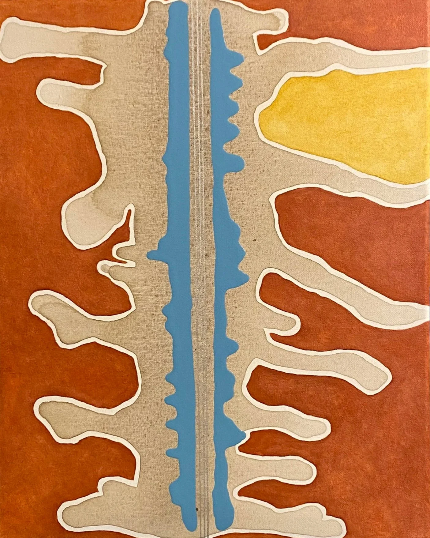 Beauty Despite Division - 16" x 20" - Acrylic & oil pastel on canvas 2025-$740 framed