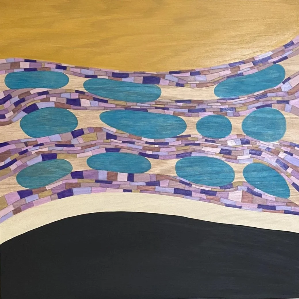 Wanderlust (Horizontal)- 24" x 24" - Acrylic & oil pastel on wood (unframed) 2025- $1,152