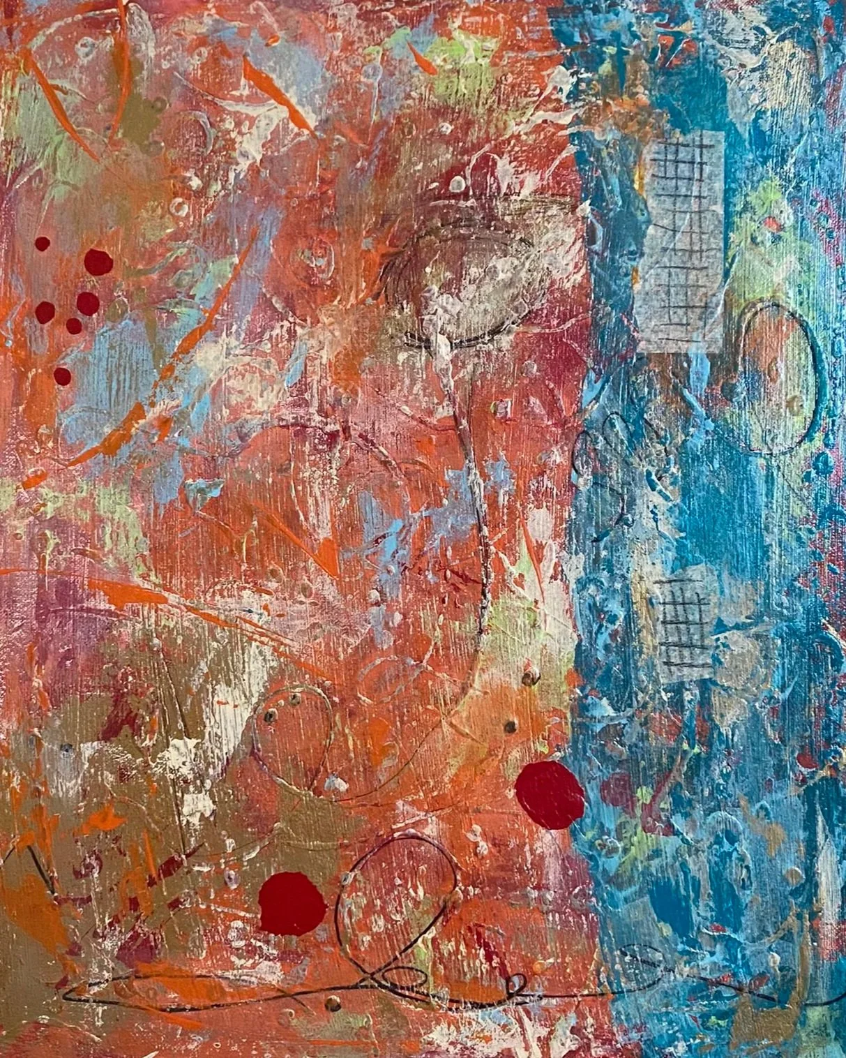 Orange - 16" x 20" - Mixed media (unframed)- $640