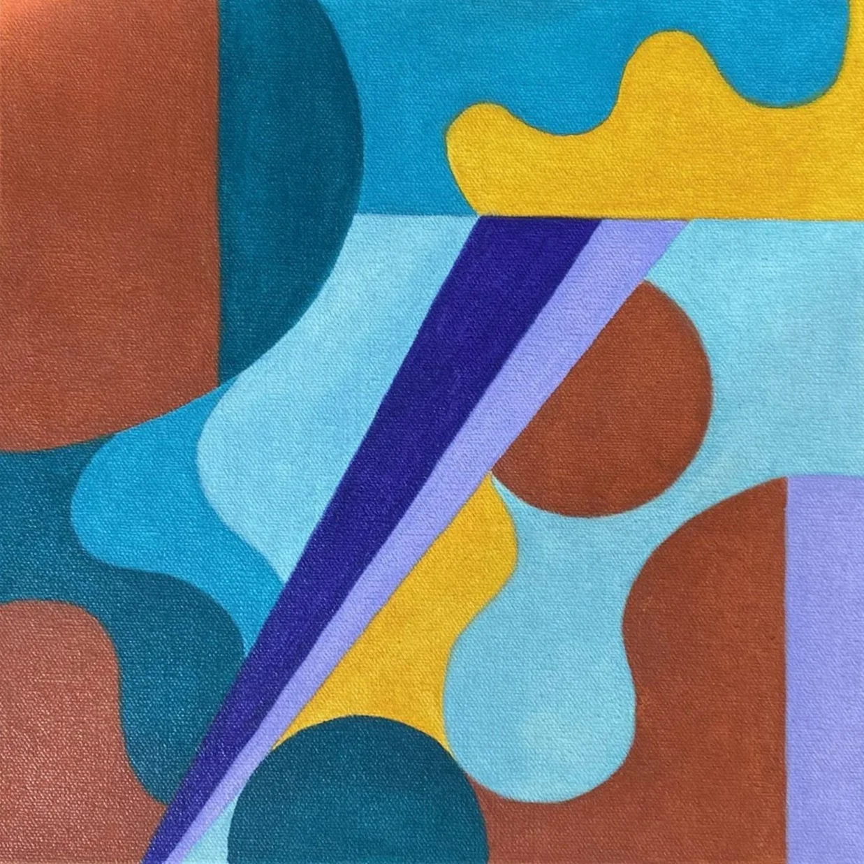 Unity - 12" x 12" - Oil pastel on canvas 2025- $388 framed