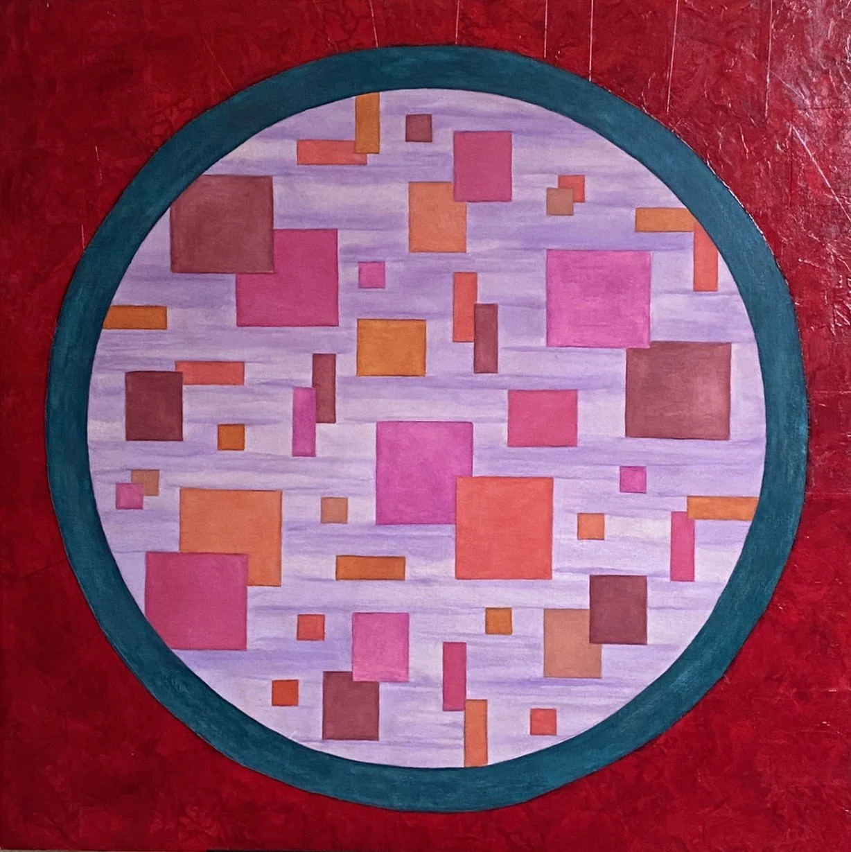 Masculine Within- 24" x 24" x 1" - Oil & acrylic on wood 2025