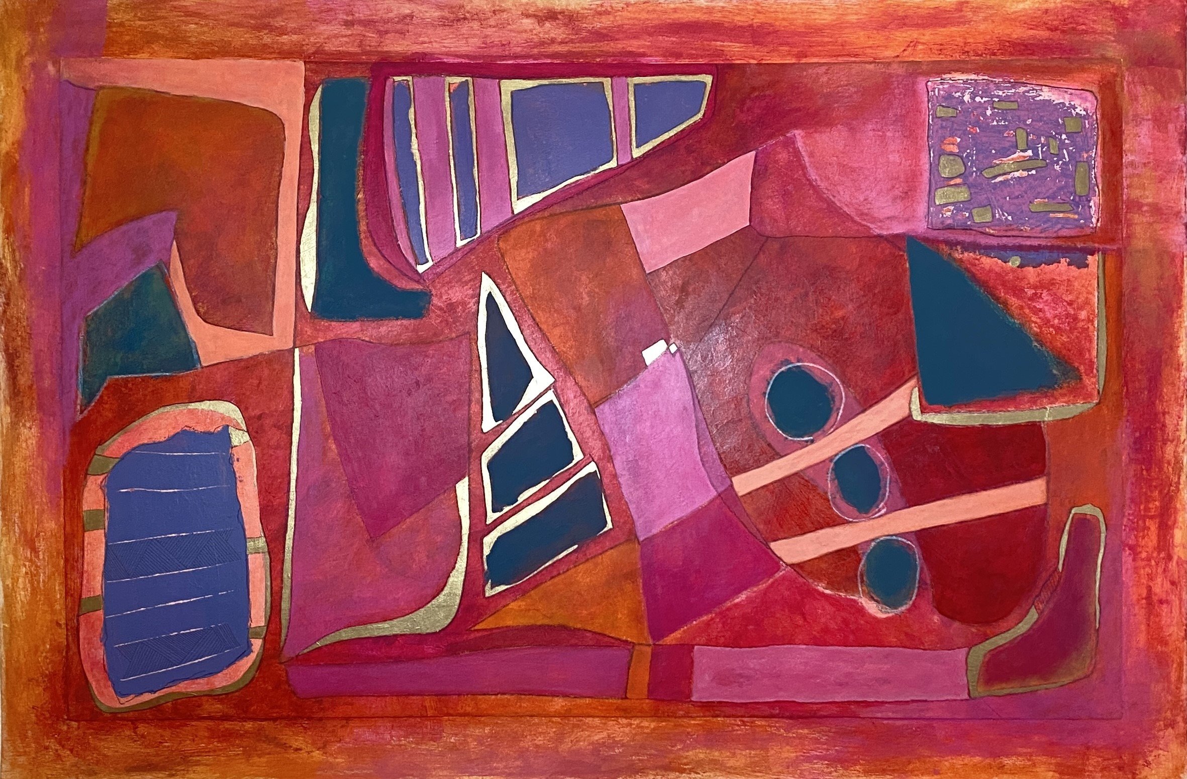 Sunsets & Sailboats - 36" x 24" - Acrylic & China Marker on paper board 2026