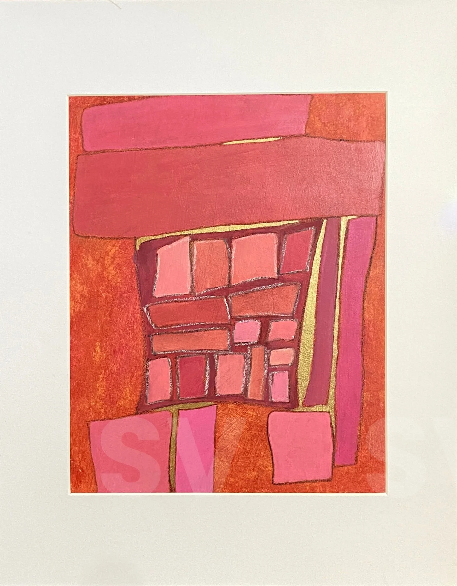 Balanced - 11" x 14" - Acrylic and China Marker on paper board - white mat 2026