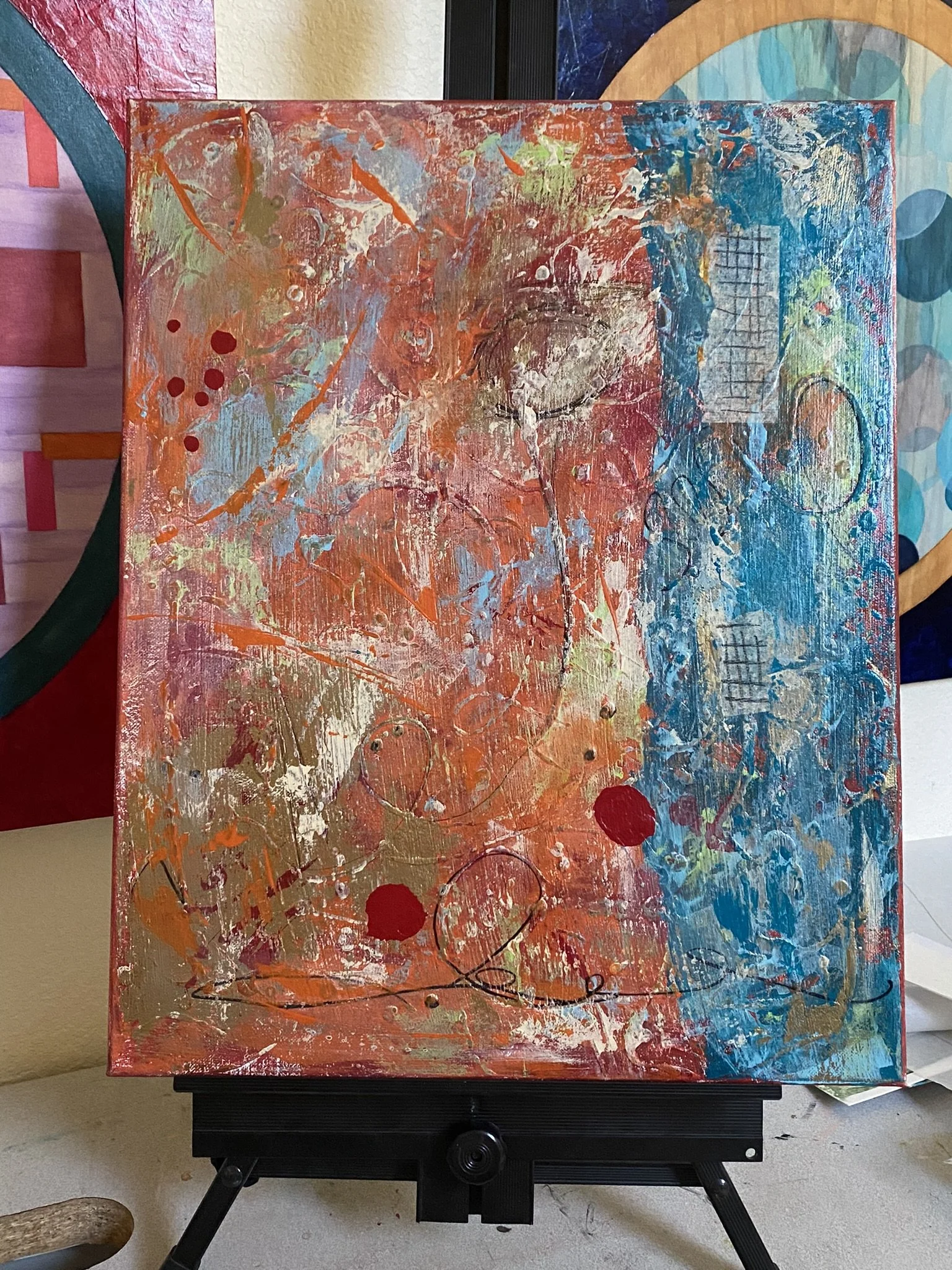 Orange - 16" x 20" - Mixed media (unframed)