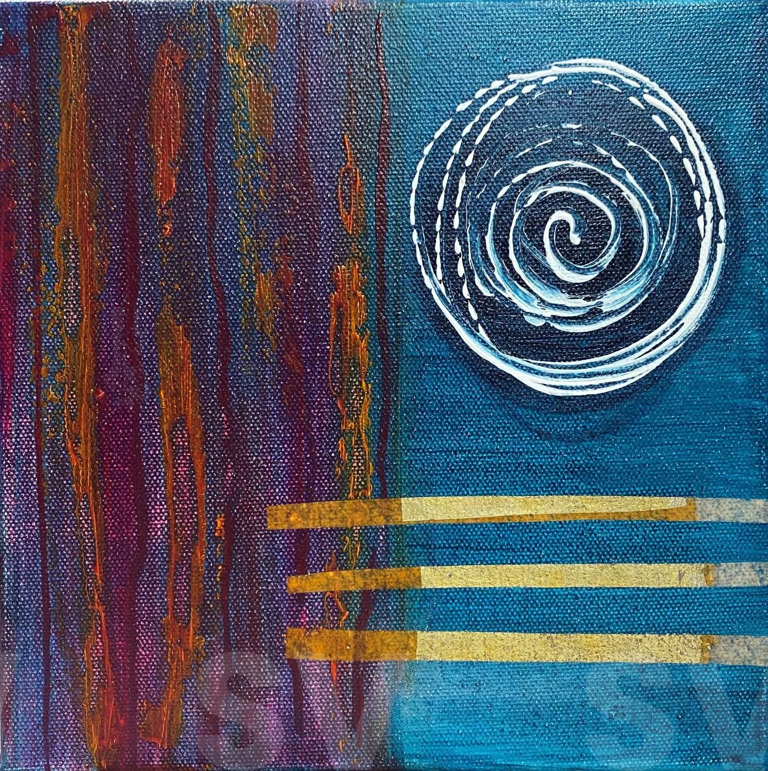 Blue Monday 2 - "8 x 8" - Mixed Media on canvas - (unframed gallery wrapped) 2026