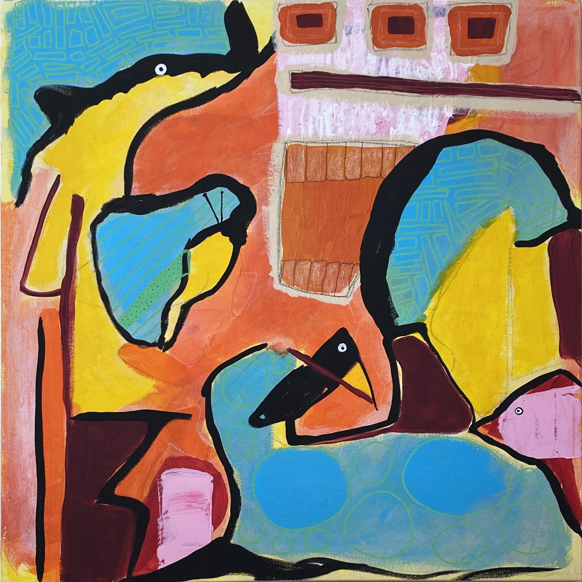 But You're Not Human - 24" x 24" - Acrylic unframed - 2026