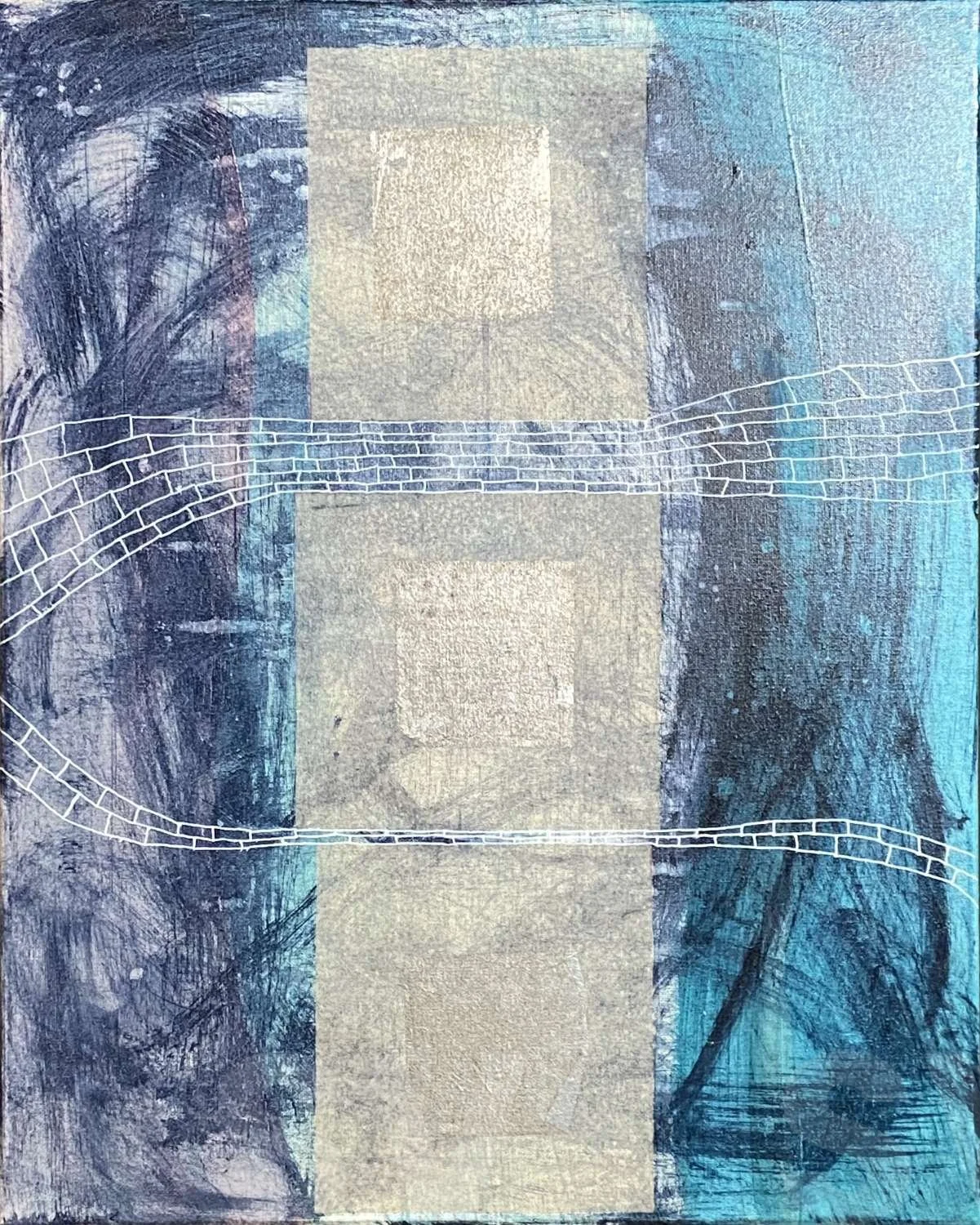 Navigation - 16" x 20" - Mixed Media on canvas framed 2026